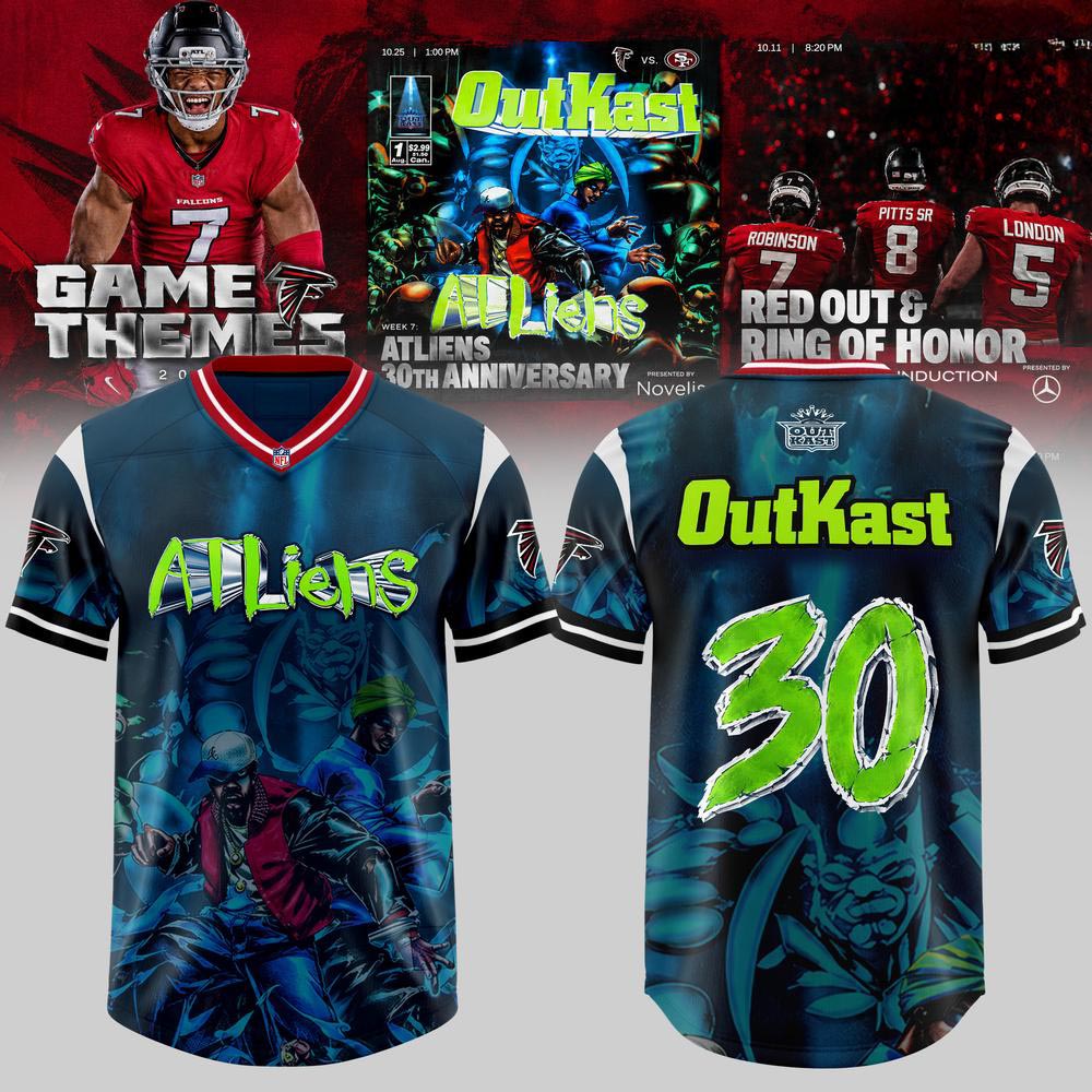 Atlanta Falcons x OutKast ATLiens 30th Anniversary 2026 Football Jersey Collector Edition 2 - Unicasport Atlanta Falcons x OutKast ATLiens 30th Anniversary 2026 Football Jersey Collector Edition