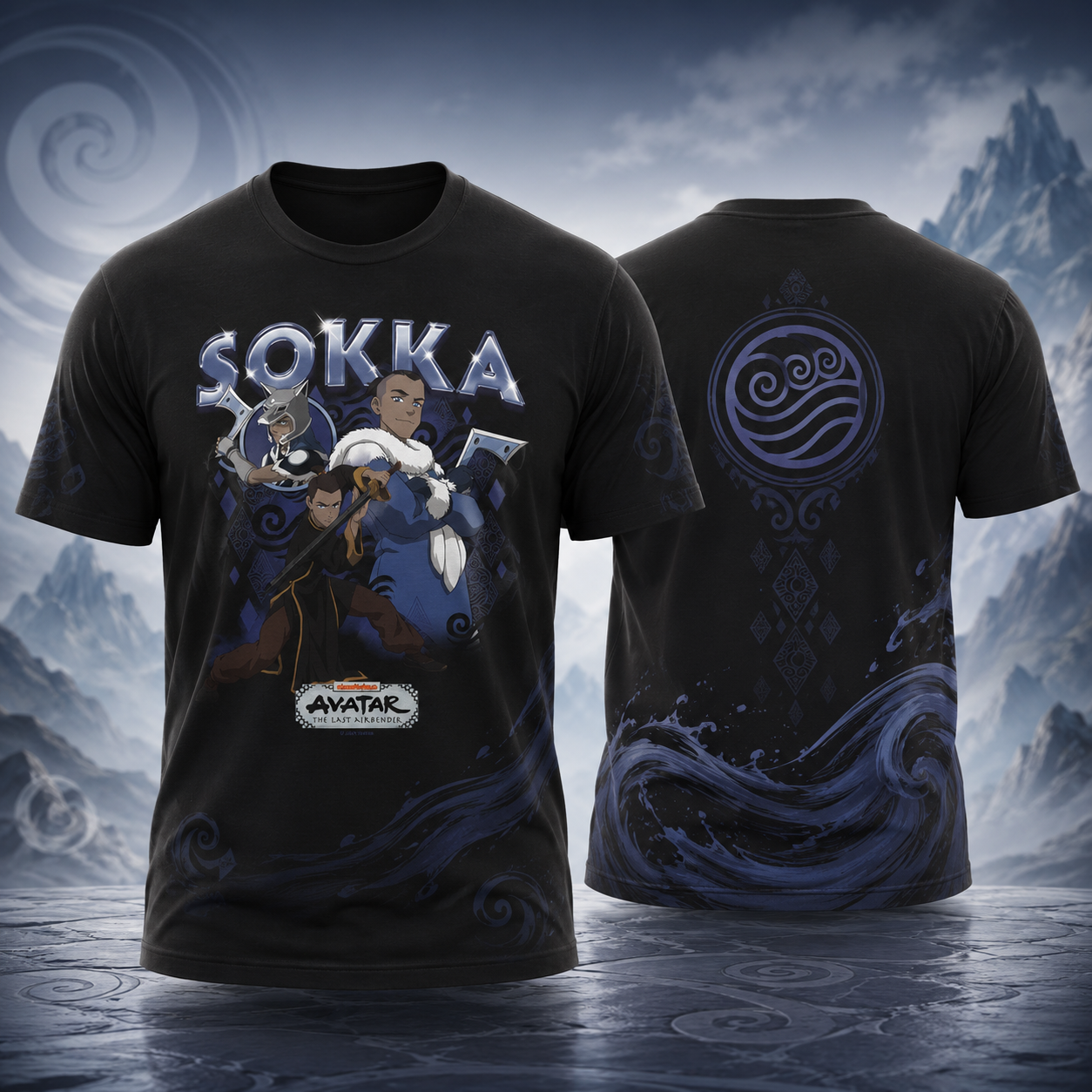 Avatar The Last Airbender Sokka Double Sided Graphic T Shirt