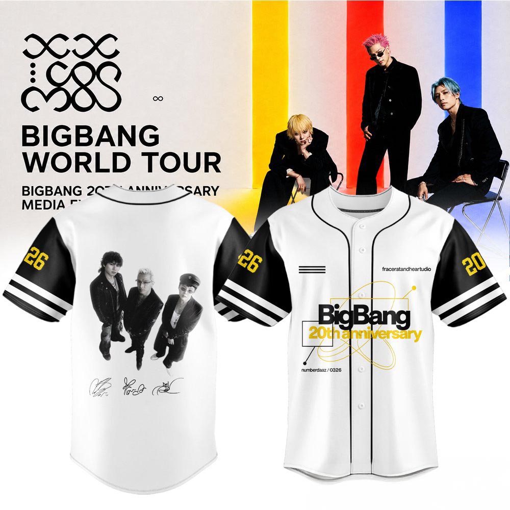 BIGBANG 2026 20th Anniversary World Tour Baseball Jersey Limited Edition 1 - Unicasport BIGBANG 2026 20th Anniversary World Tour Baseball Jersey Limited Edition