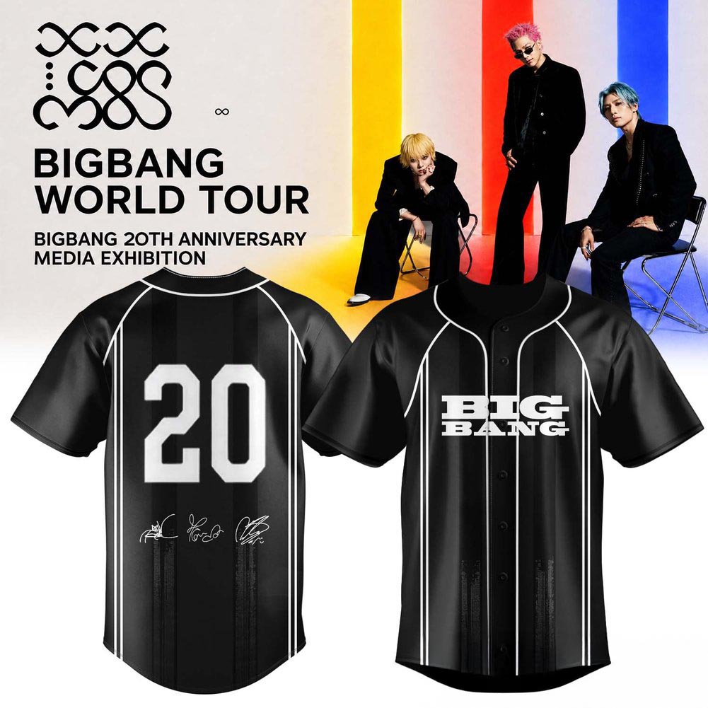 BIGBANG 2026 Anniversary World Tour Baseball Jersey Signature Fanwear 1 - Unicasport BIGBANG 2026 Anniversary World Tour Baseball Jersey Signature Fanwear
