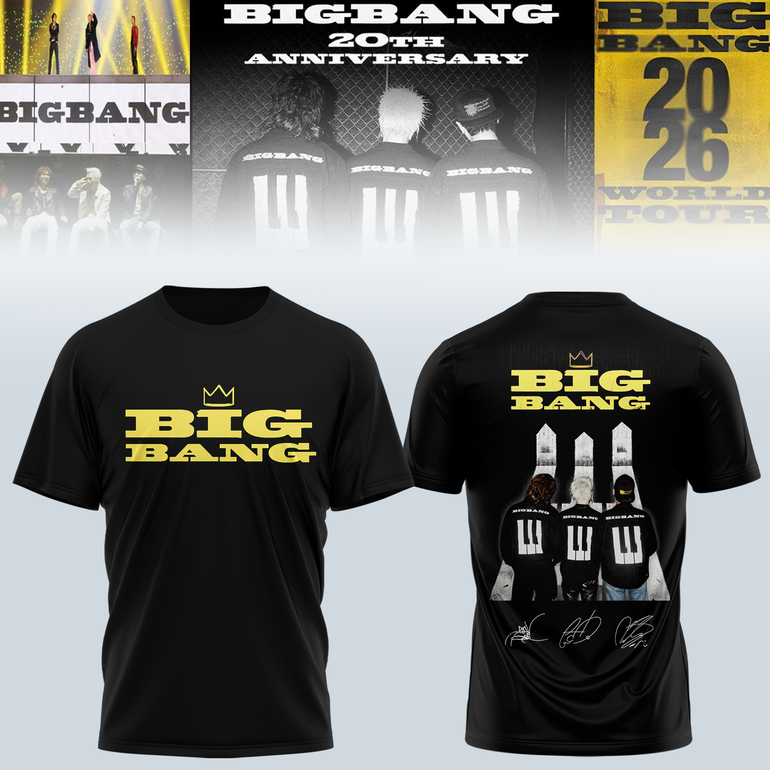 BIGBANG 2026 World Tour Limited Edition Signature Graphic T Shirt Gifts For Fans