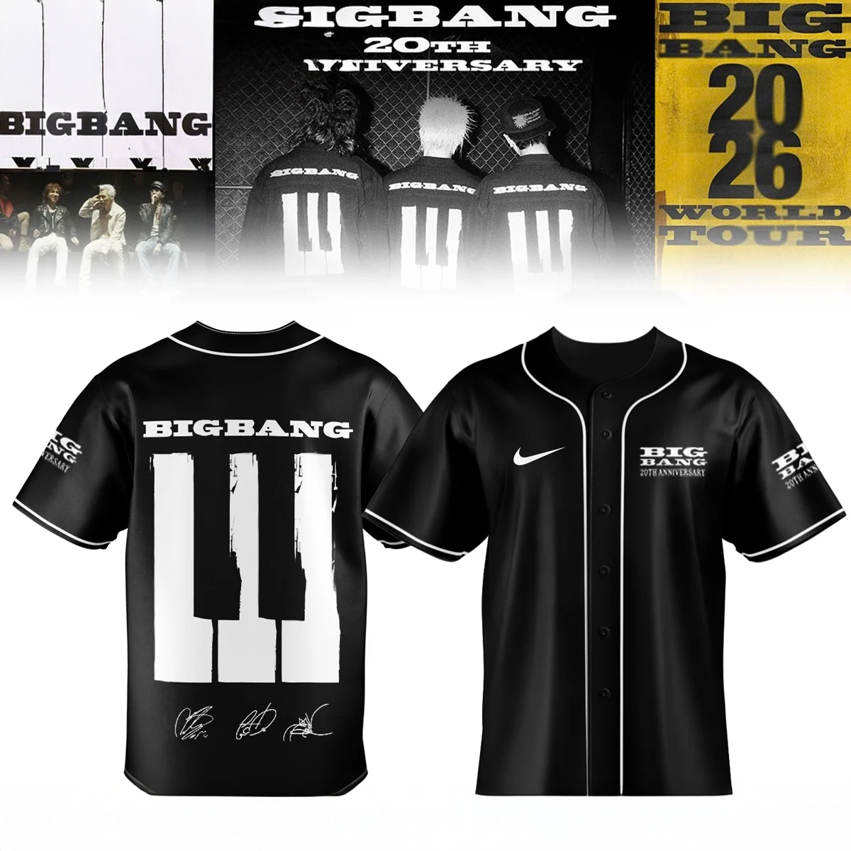 BIGBANG Anniversary World Tour Premium Baseball Jersey Variant Collection