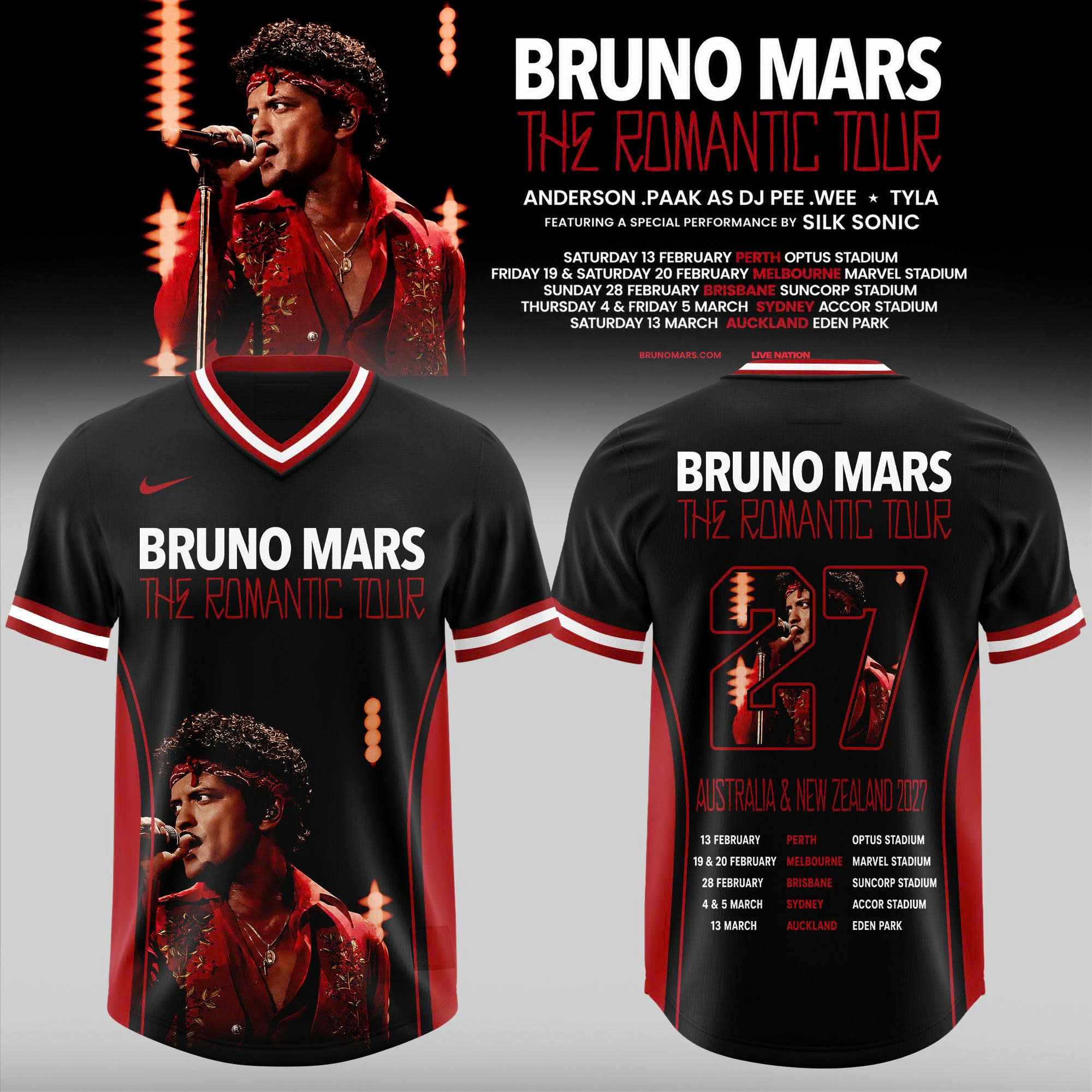 BM Australia New Zealand Romantic Tour 2027 Jersey Concert Supporter Edition 2 - Unicasport BM Australia New Zealand Romantic Tour 2027 Jersey Concert Supporter Edition
