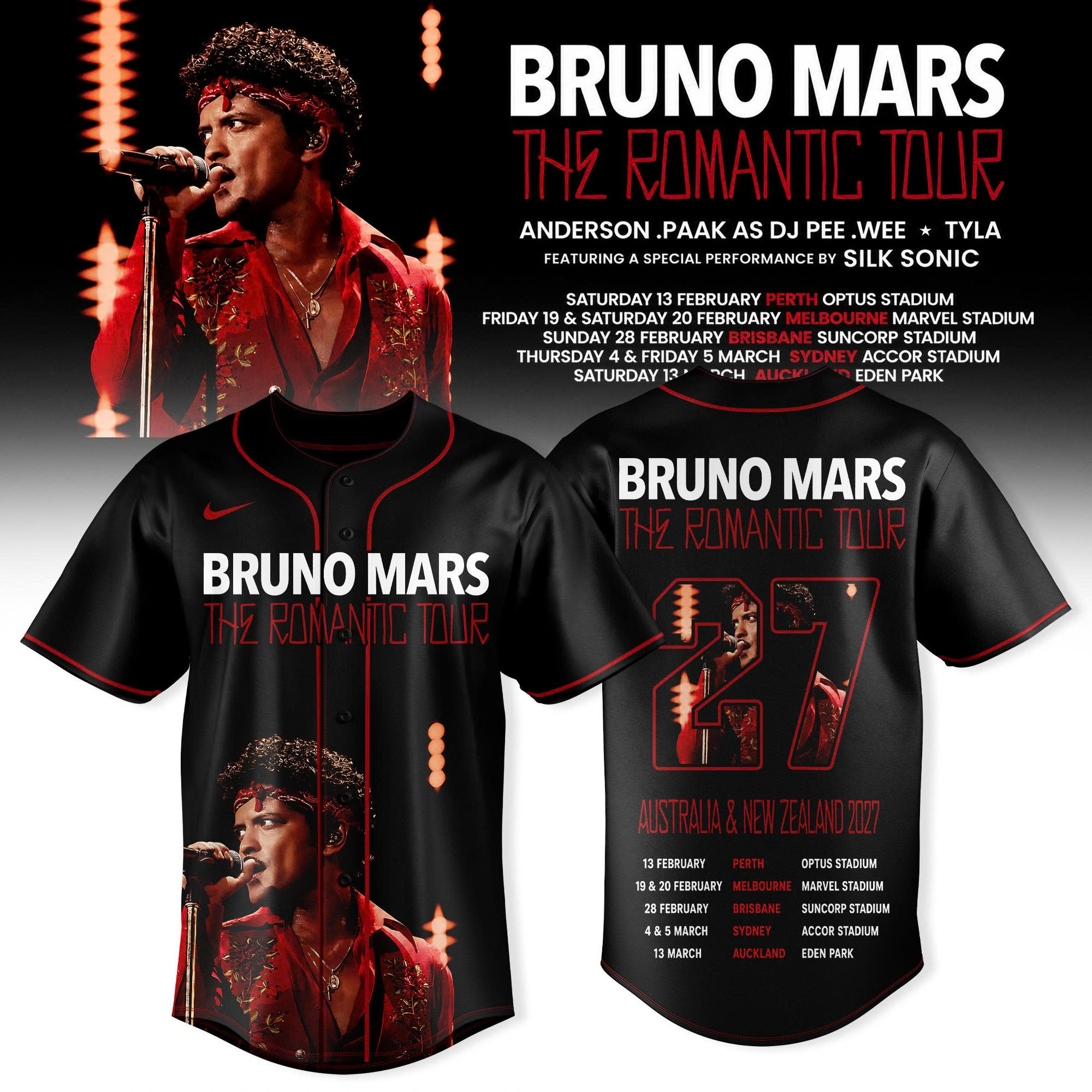 BM The Romantic Tour AUNZ 2027 Jersey Live Concert Fan Edition 1 - Unicasport BM The Romantic Tour AUNZ 2027 Jersey Live Concert Fan Edition