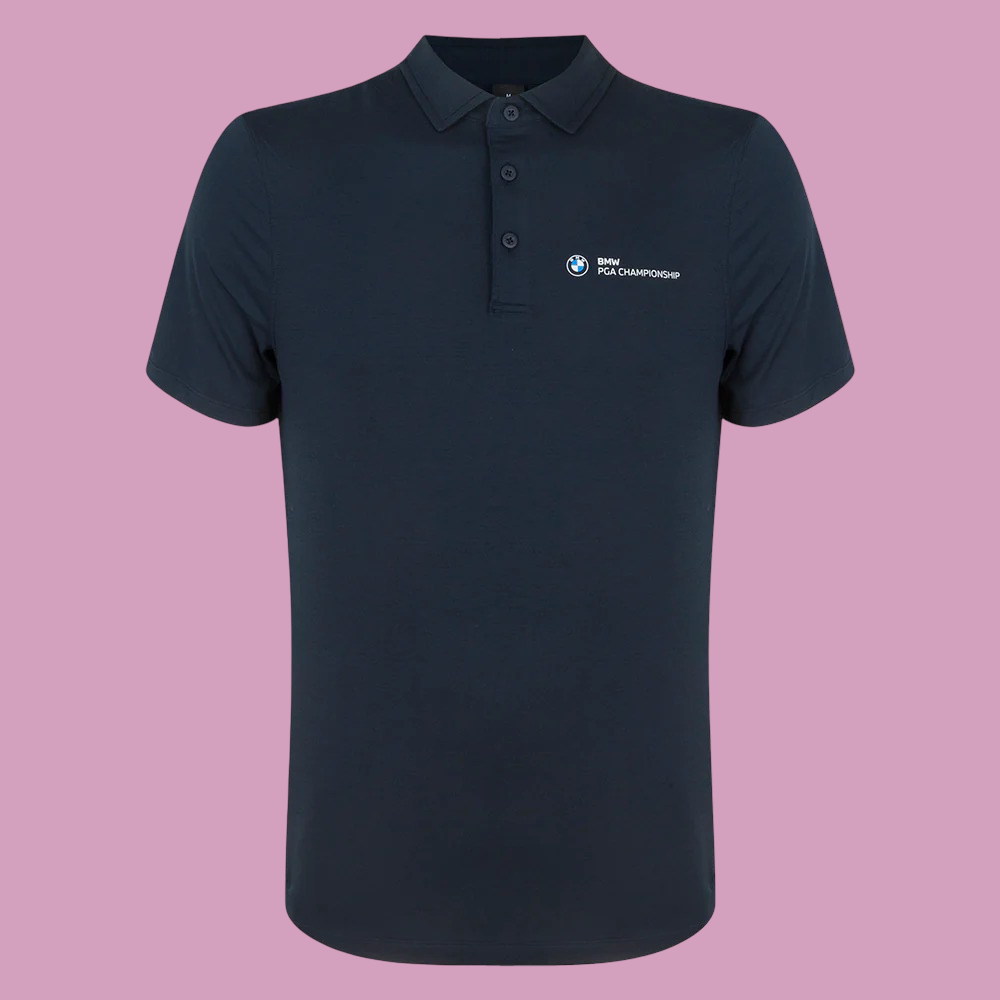 BMW PGA Championship Lululemon Evolution Performance Golf Polo Shirt Navy