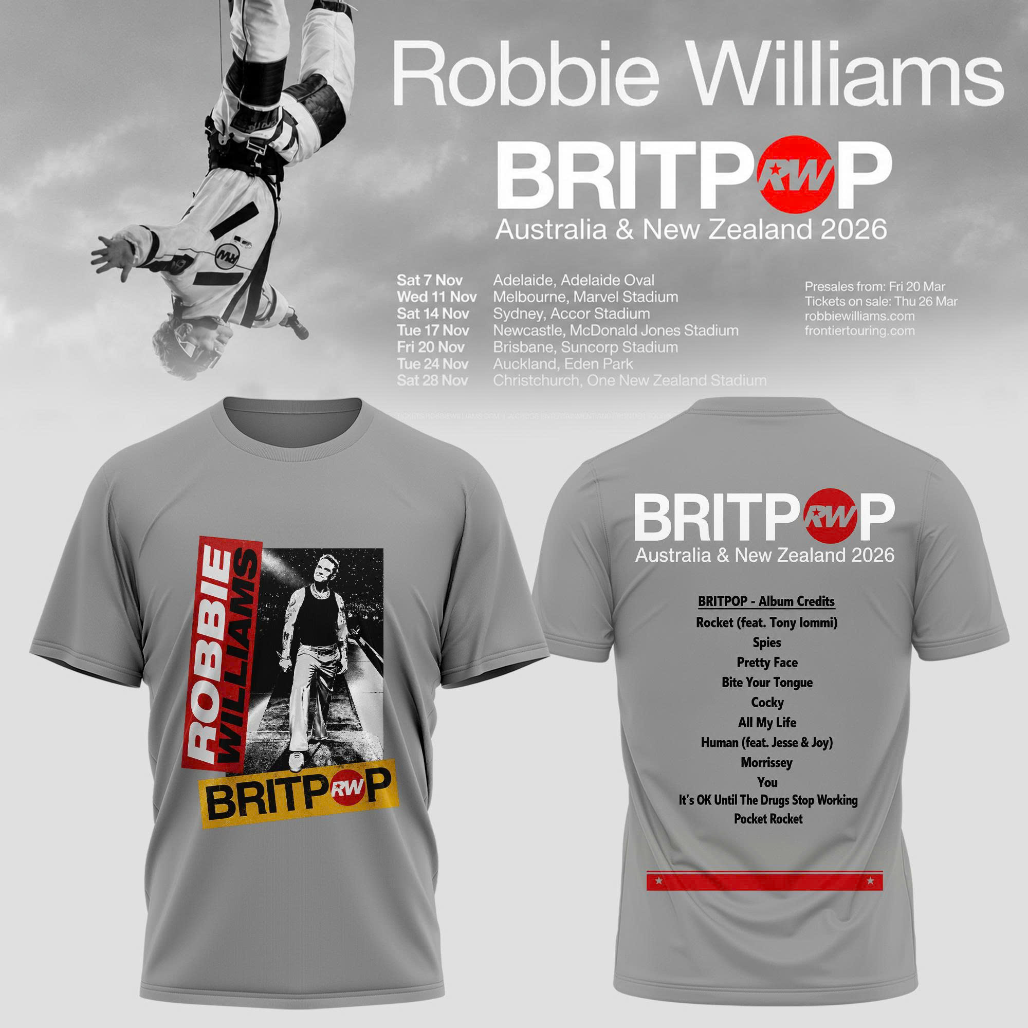 BRITPOP AUNZ Tour 2026 Collector Edition Graphic T Shirt