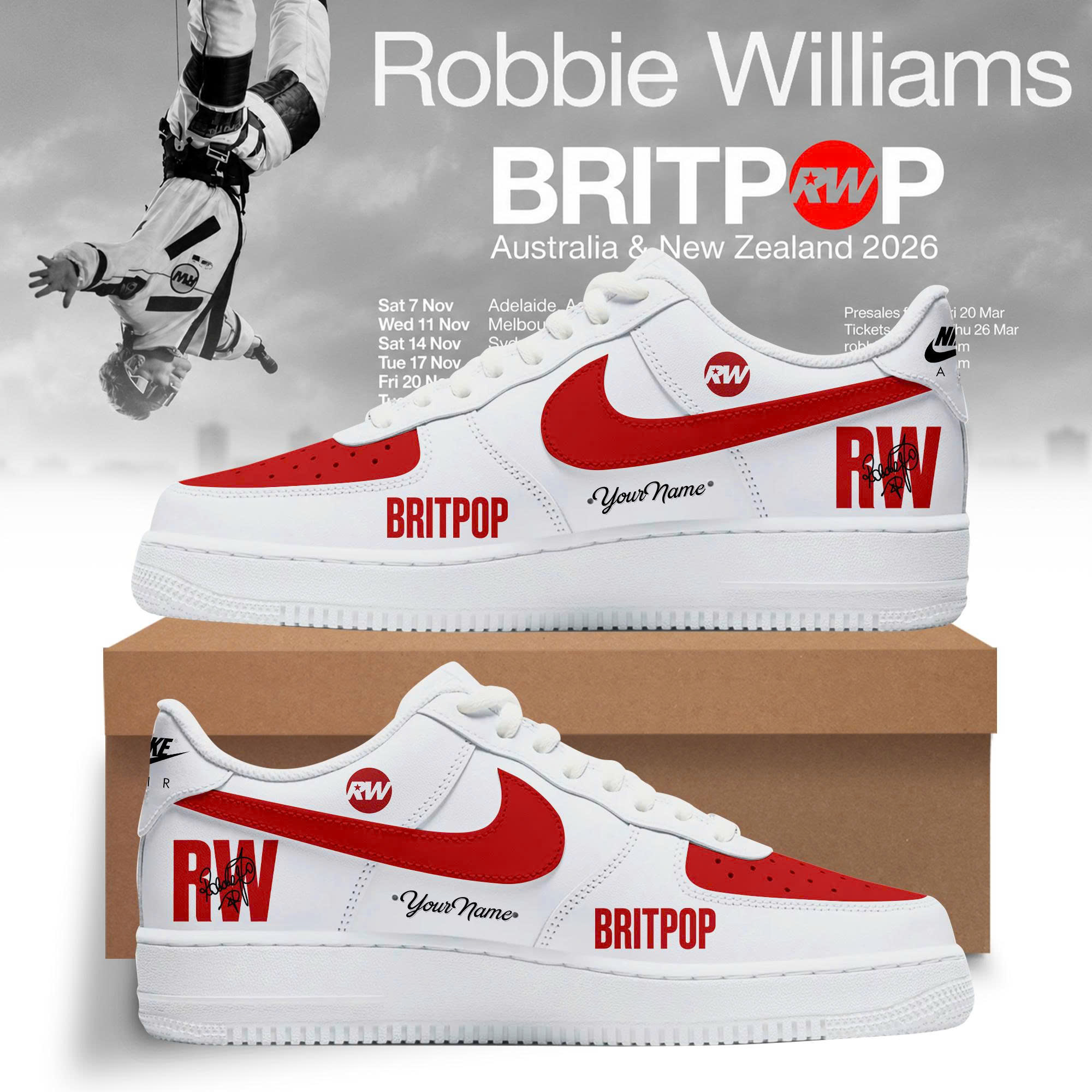BRITPOP AUNZ Tour 2026 Limited Edition High Top Sneakers