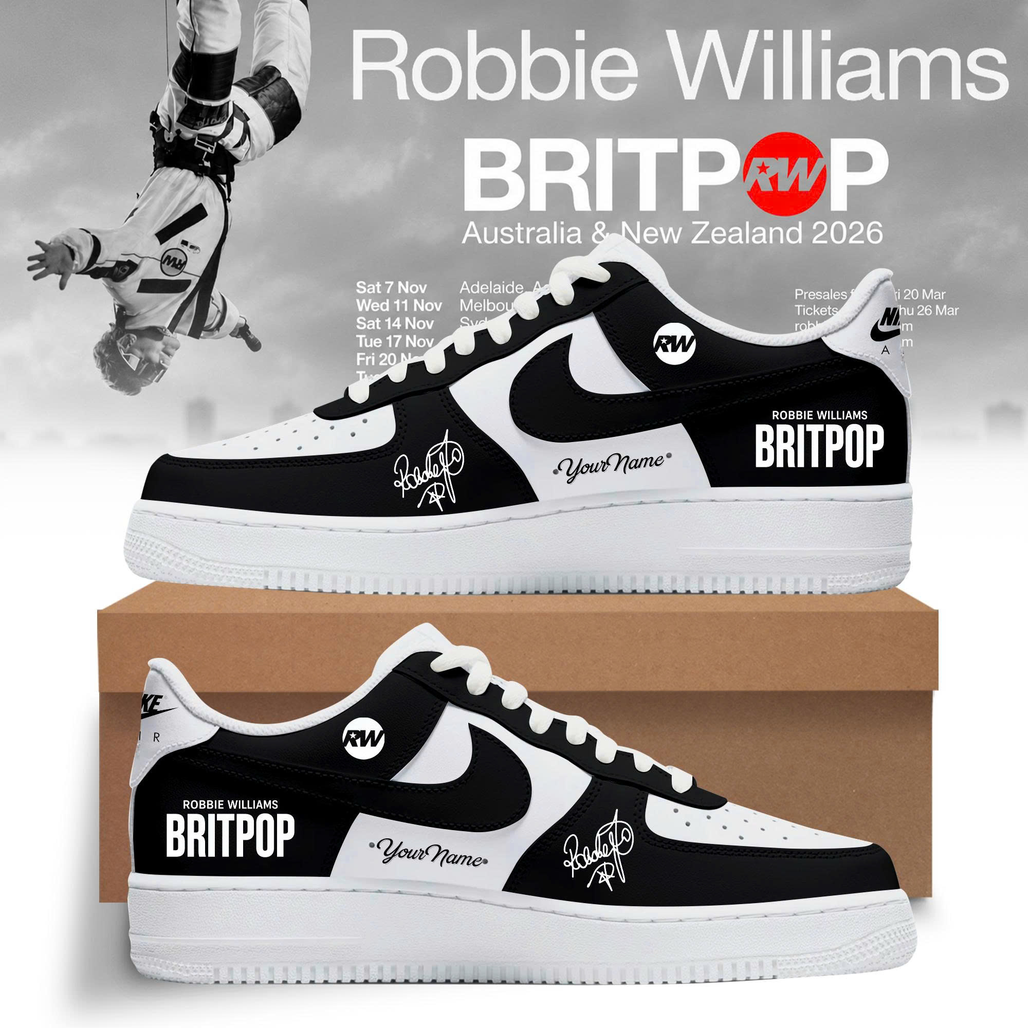 BRITPOP AUNZ Tour 2026 Premium Casual Sneakers