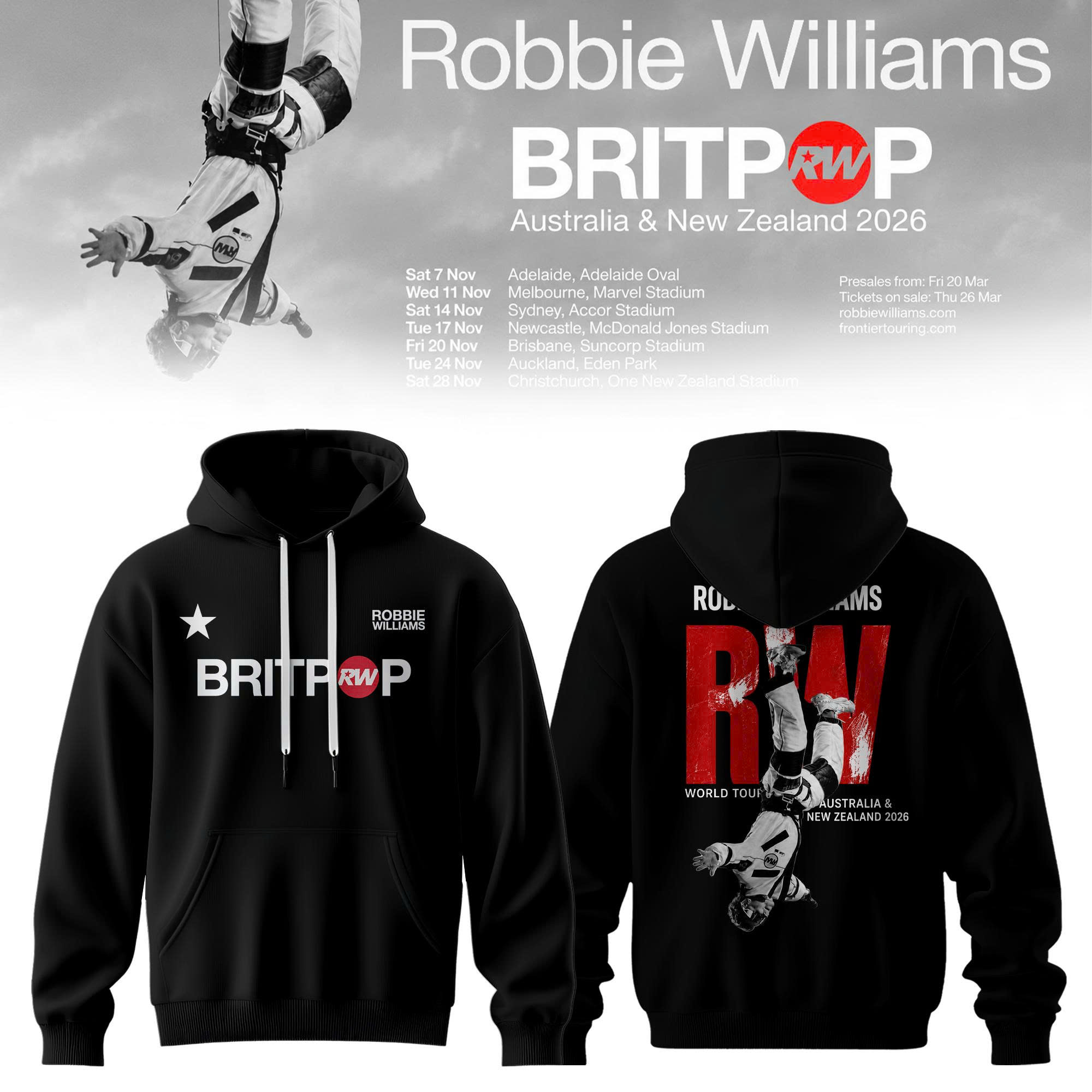 BRITPOP AUNZ Tour 2026 Signature Fan Hoodie