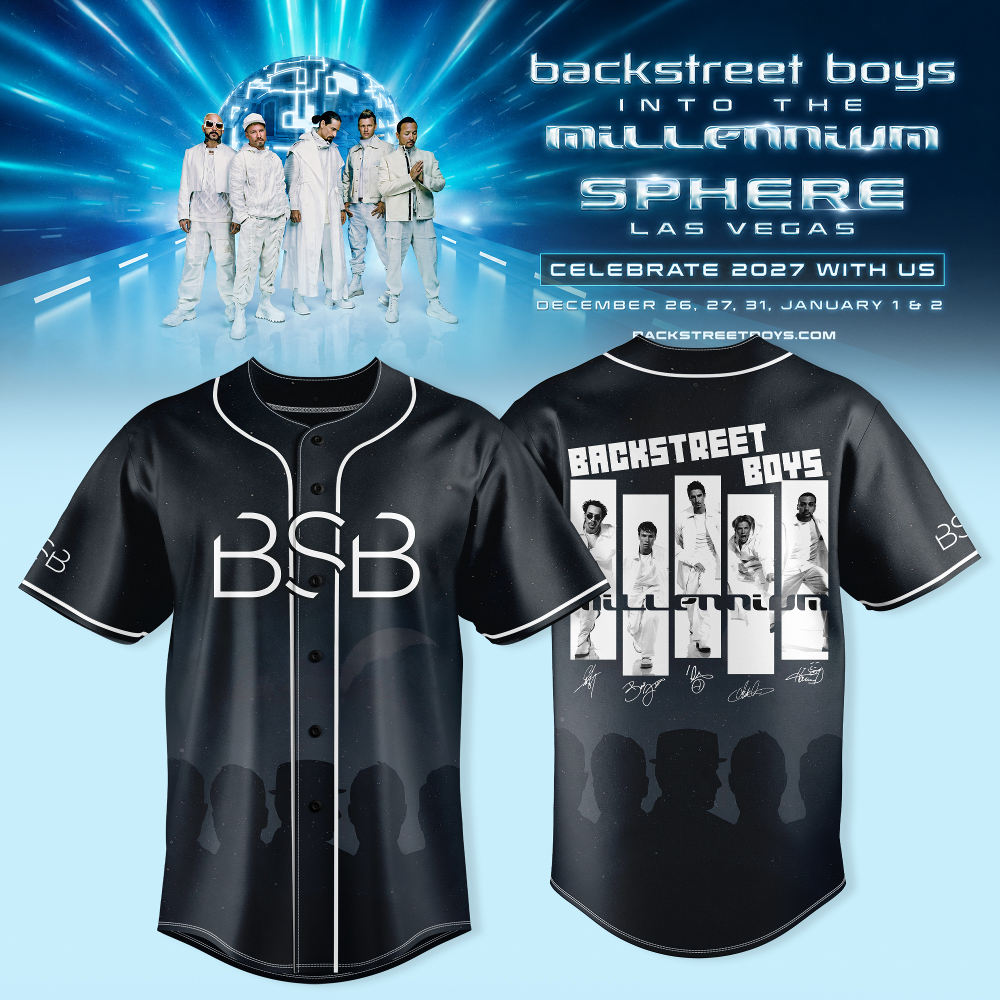 BSB Into The Millennium Sphere Concert Jersey Music Fan Collectible Apparel 1 - Unicasport BSB Into The Millennium Sphere Concert Jersey Music Fan Collectible Apparel