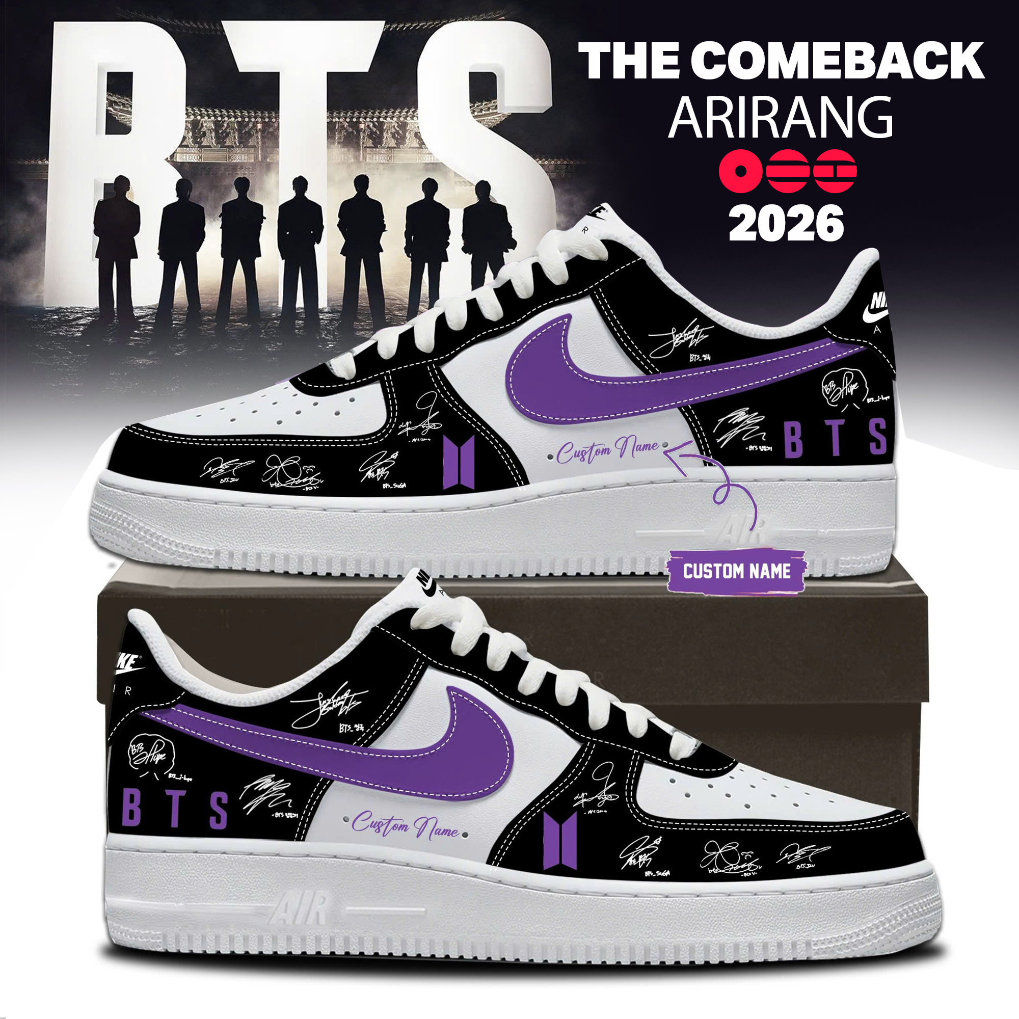 BTS ARIRANG World Tour Collector Edition Lifestyle Sneakers