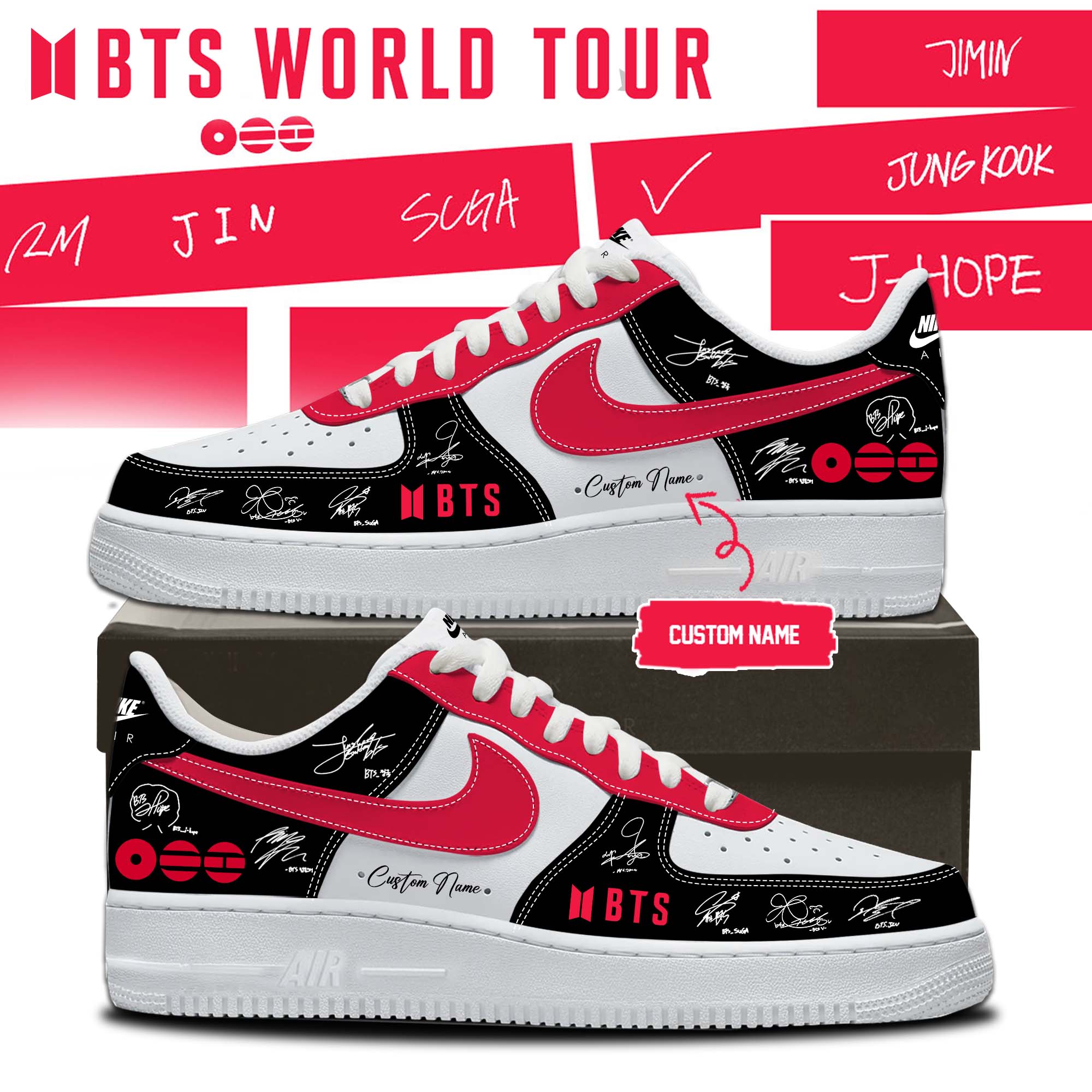 BTS ARIRANG World Tour Exclusive Music Fan Footwear