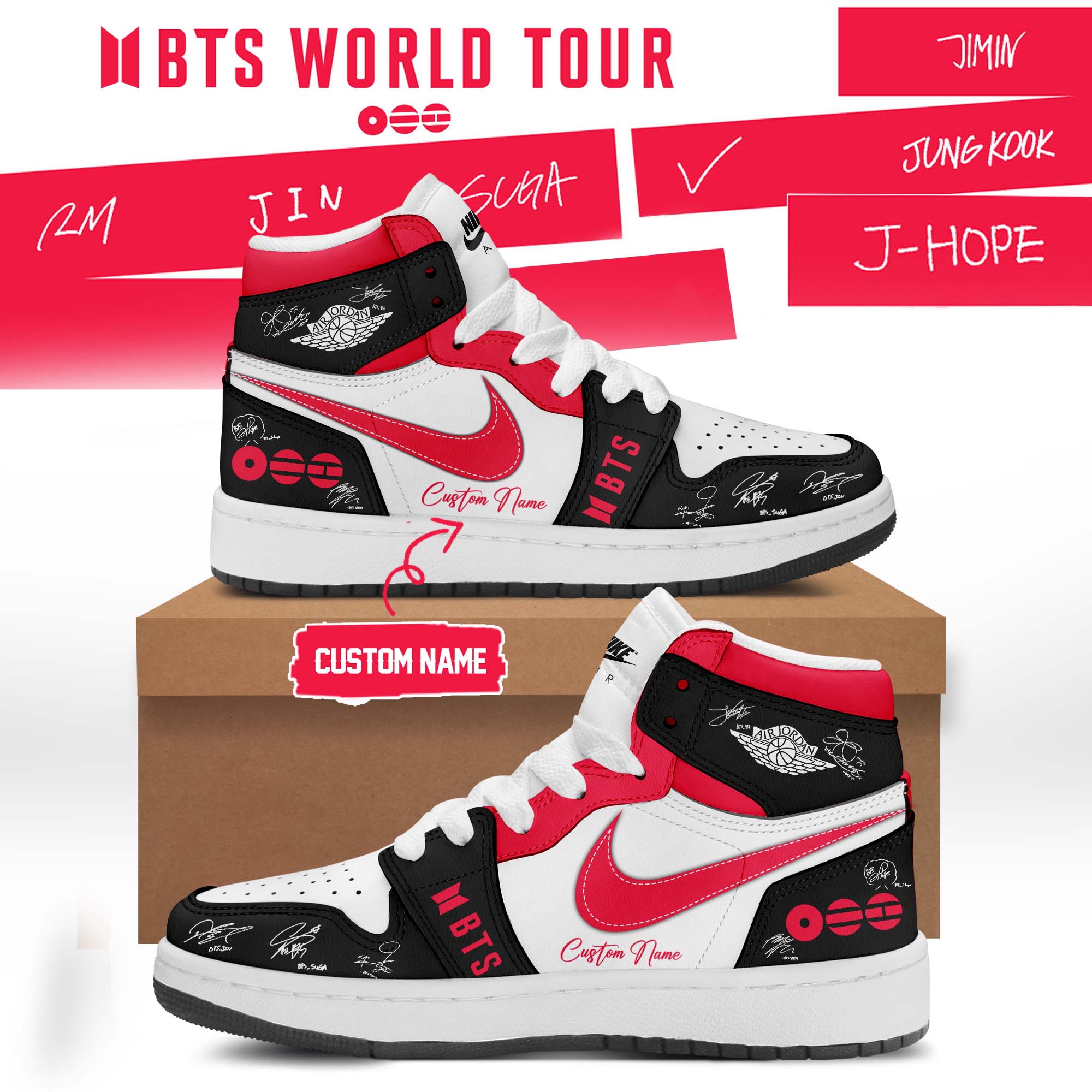 BTS ARIRANG World Tour Signature Fan Sneakers Limited Release