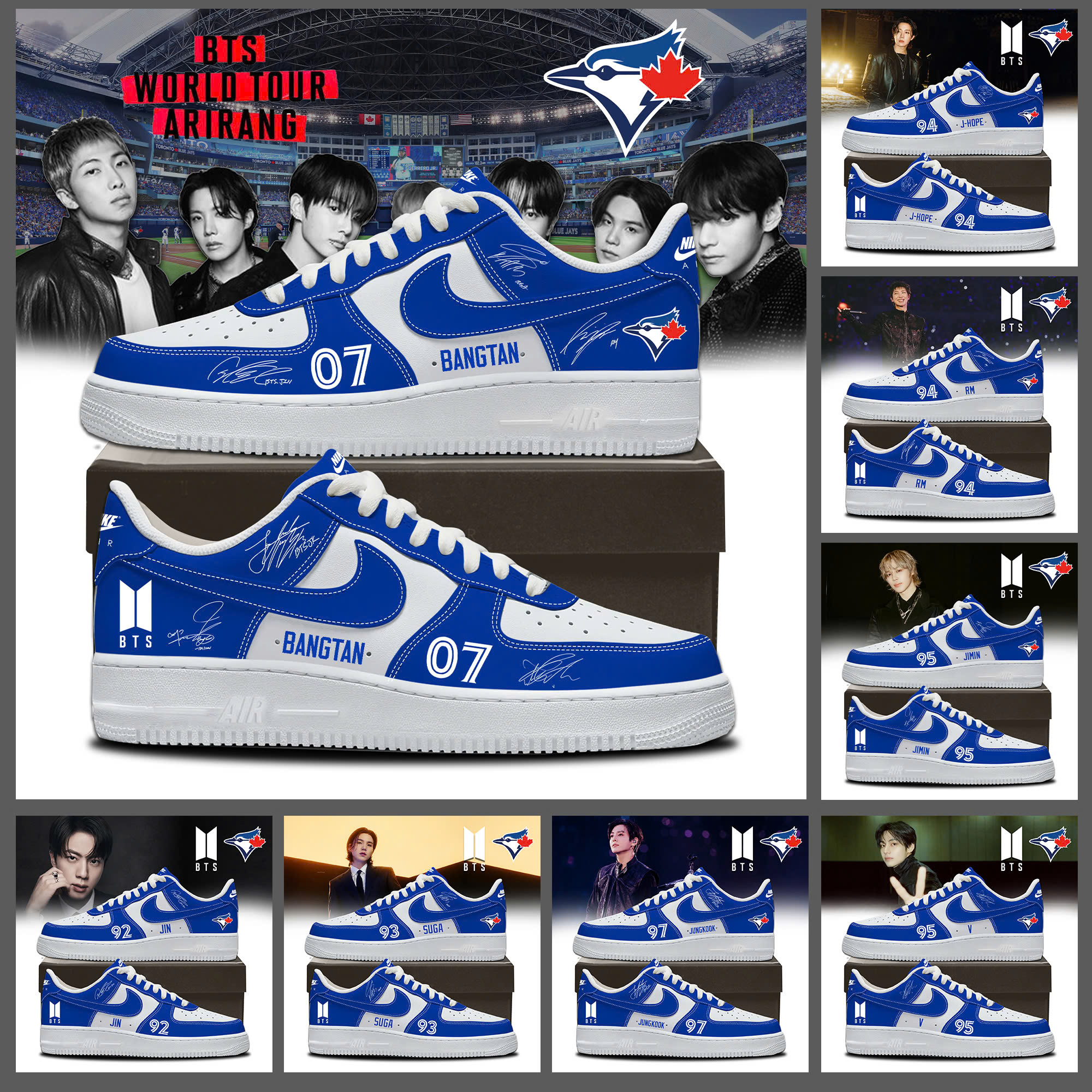 BTS World Tour 2026 Toronto Premium Limited AF1 Sneakers