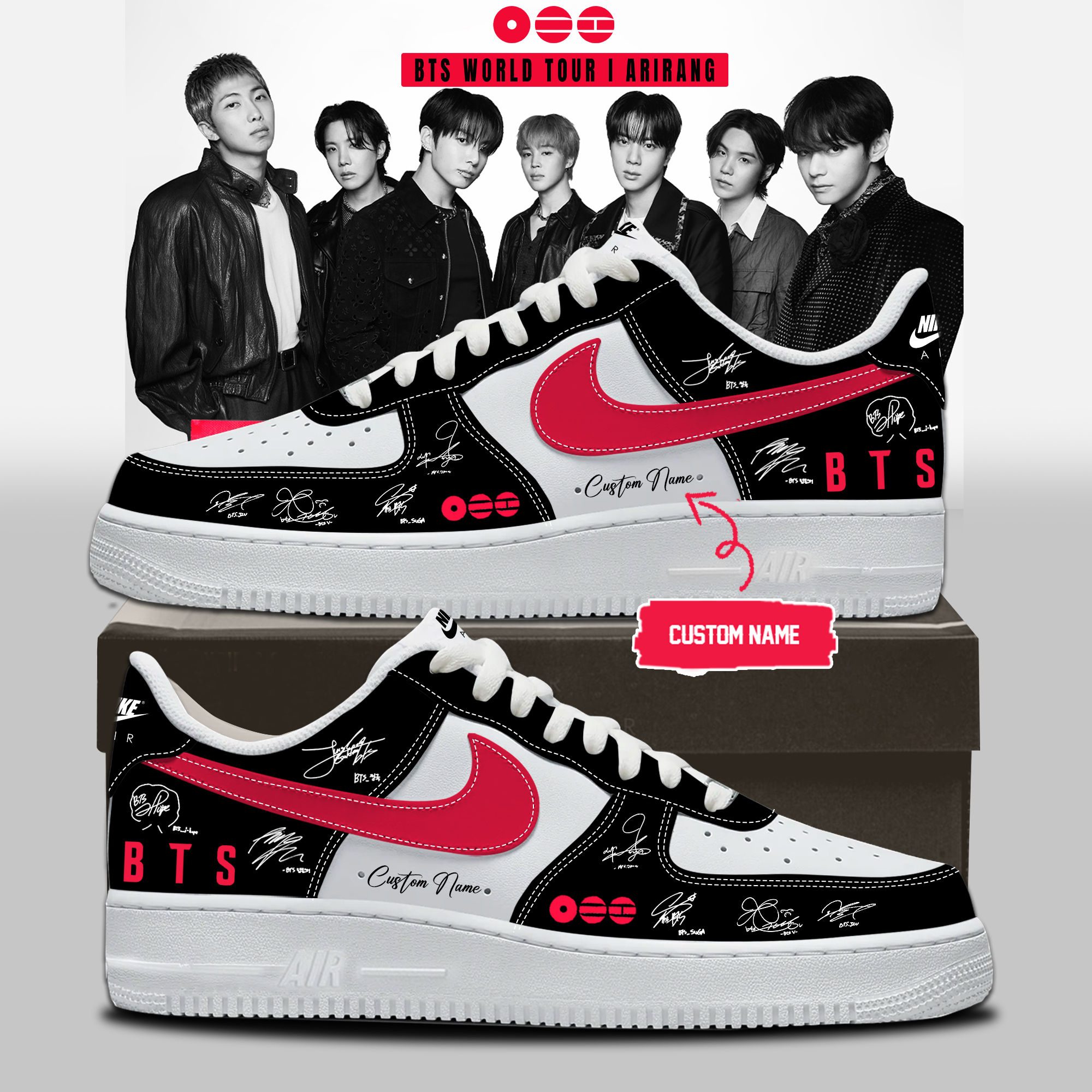 BTS World Tour ARIRANG 2026 Custom Fan Sneakers Limited Edition Shoes