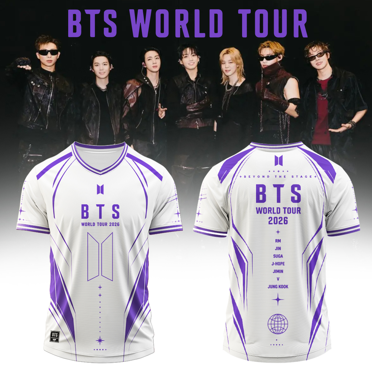 BTS World Tour ARIRANG Limited Edition Signature Baseball Jersey