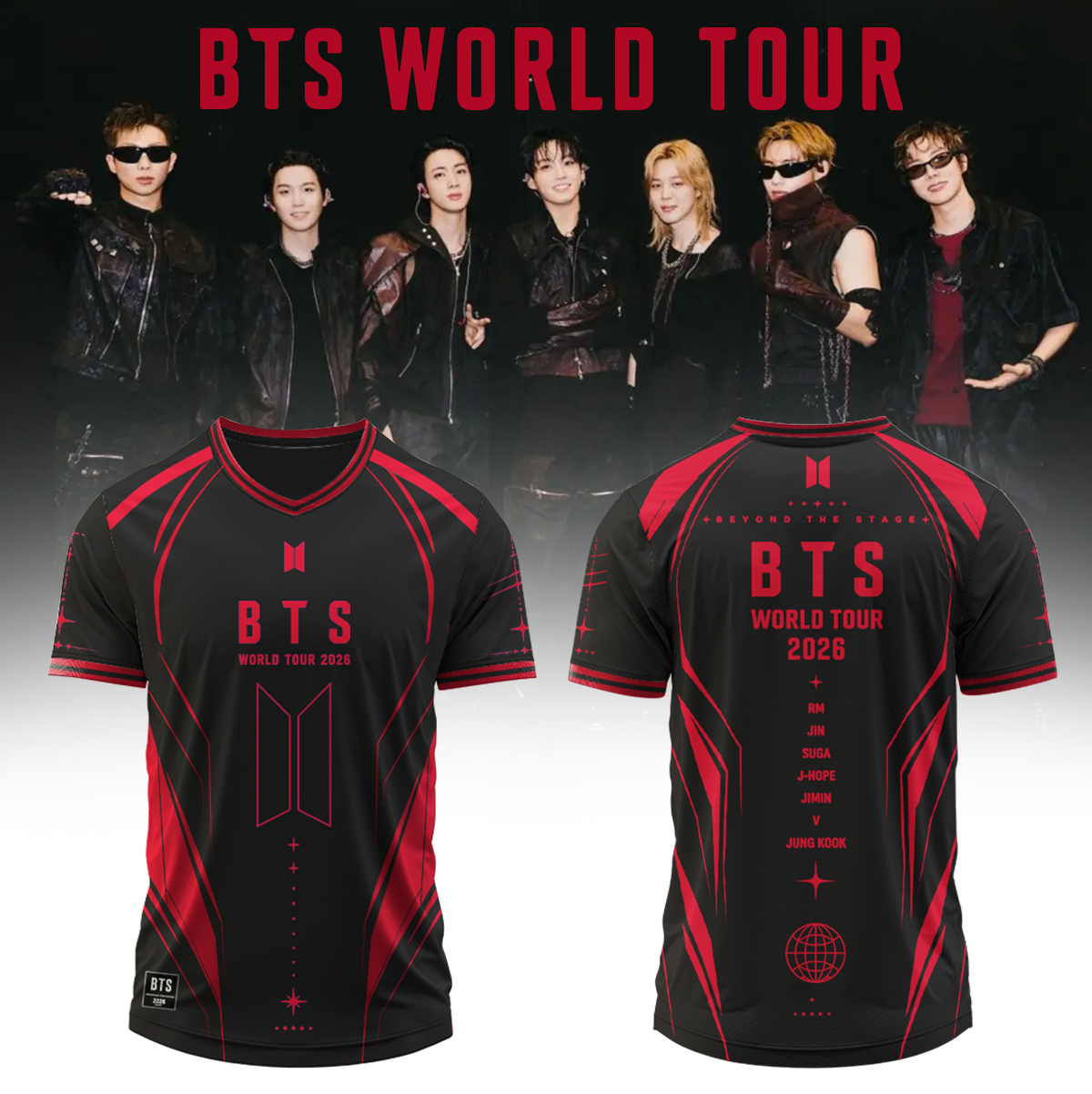 BTS World Tour ARIRANG Premium Signature Fan Baseball Jersey