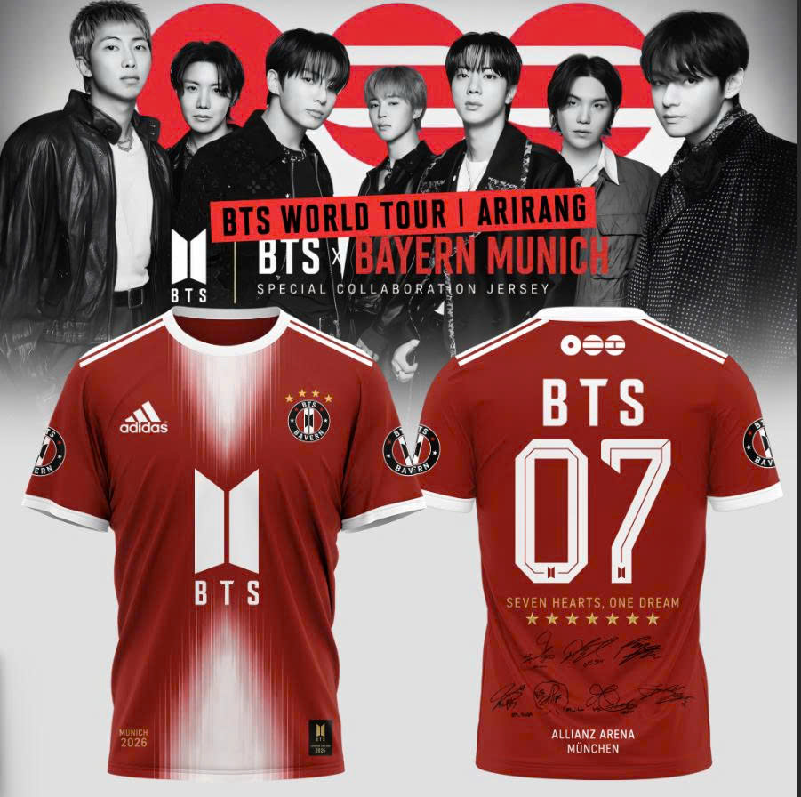 BTS World Tour ARIRANG x Bayern Munich Limited Edition Collection Gifts For Fans