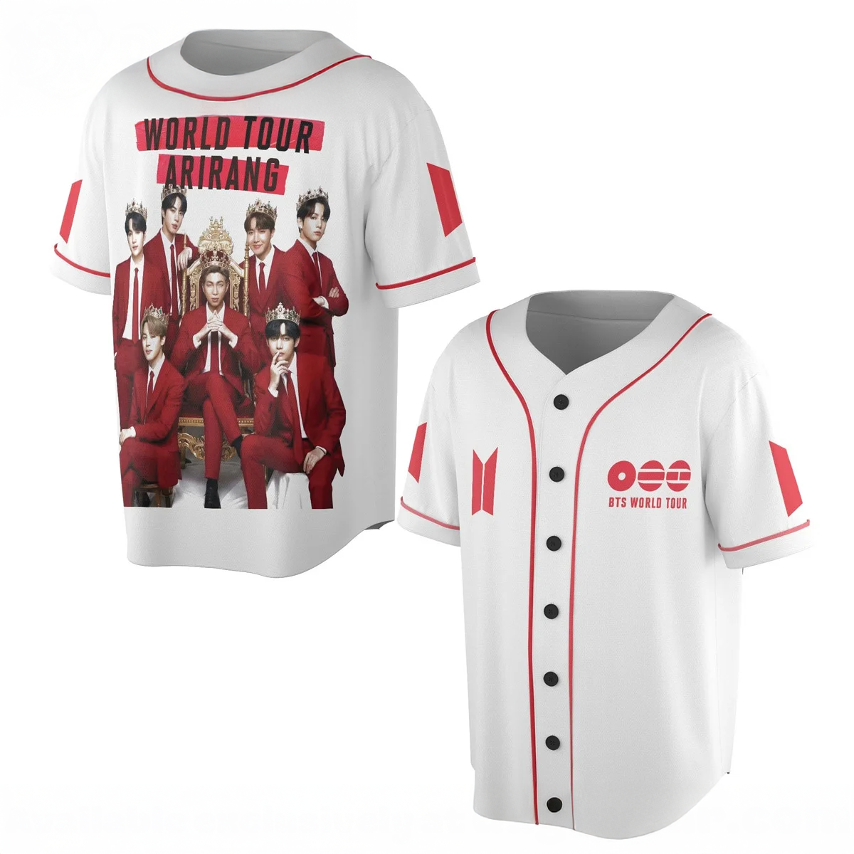 BTS World Tour Arirang Premium Baseball Jersey Collection