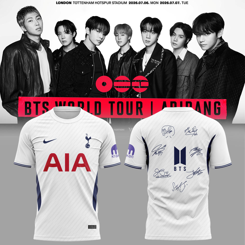 BTS World Tour Arirang Tottenham Hotspur Official Concert Tee