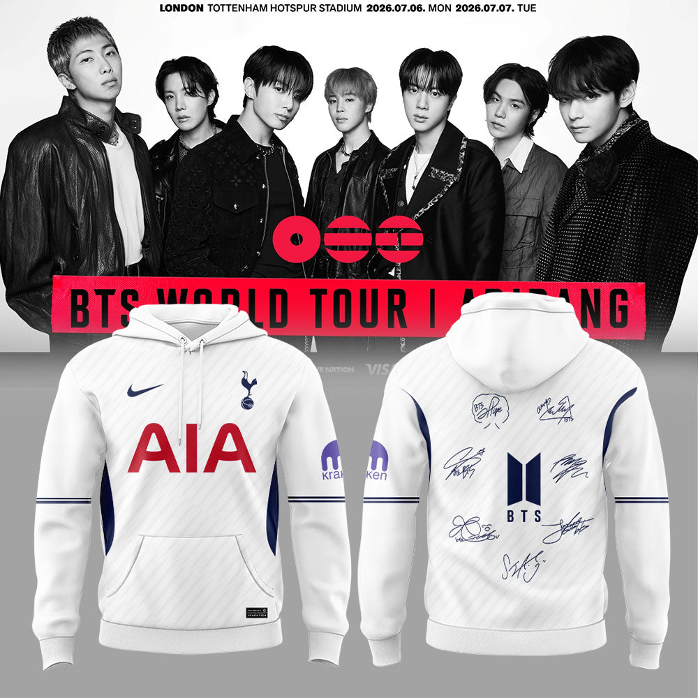 BTS World Tour Arirang Tottenham Hotspur Official Tour Hoodie