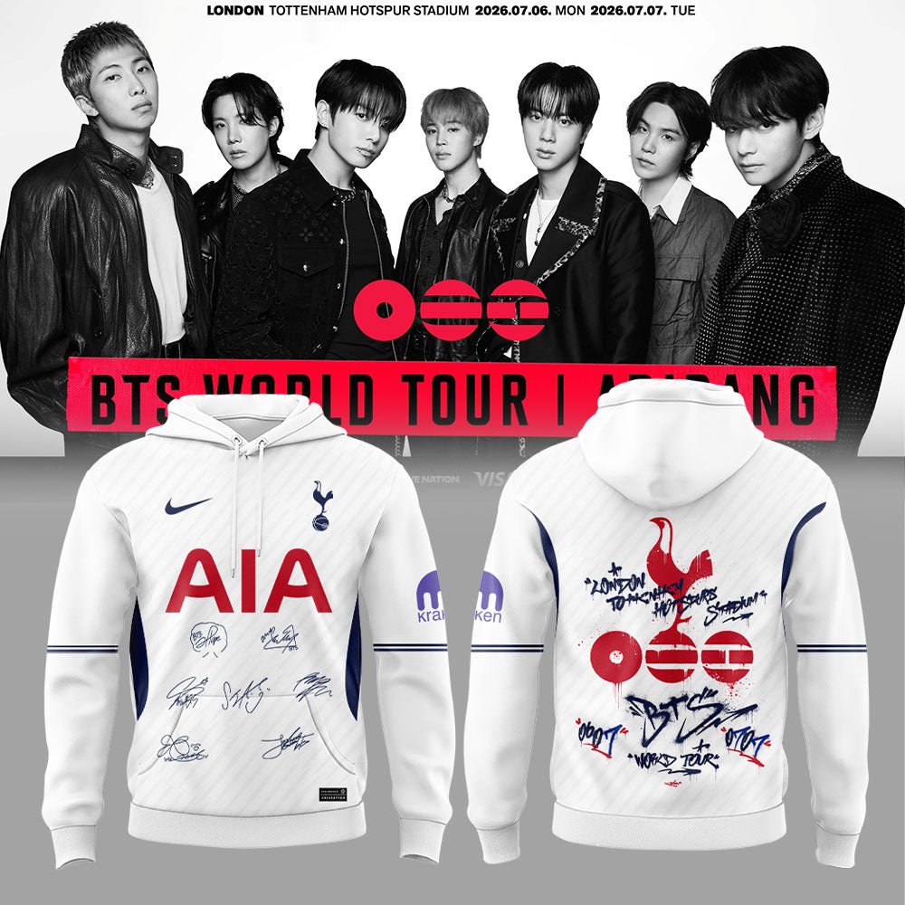 BTS World Tour Arirang Tottenham Hotspur Premium Fan Hoodie