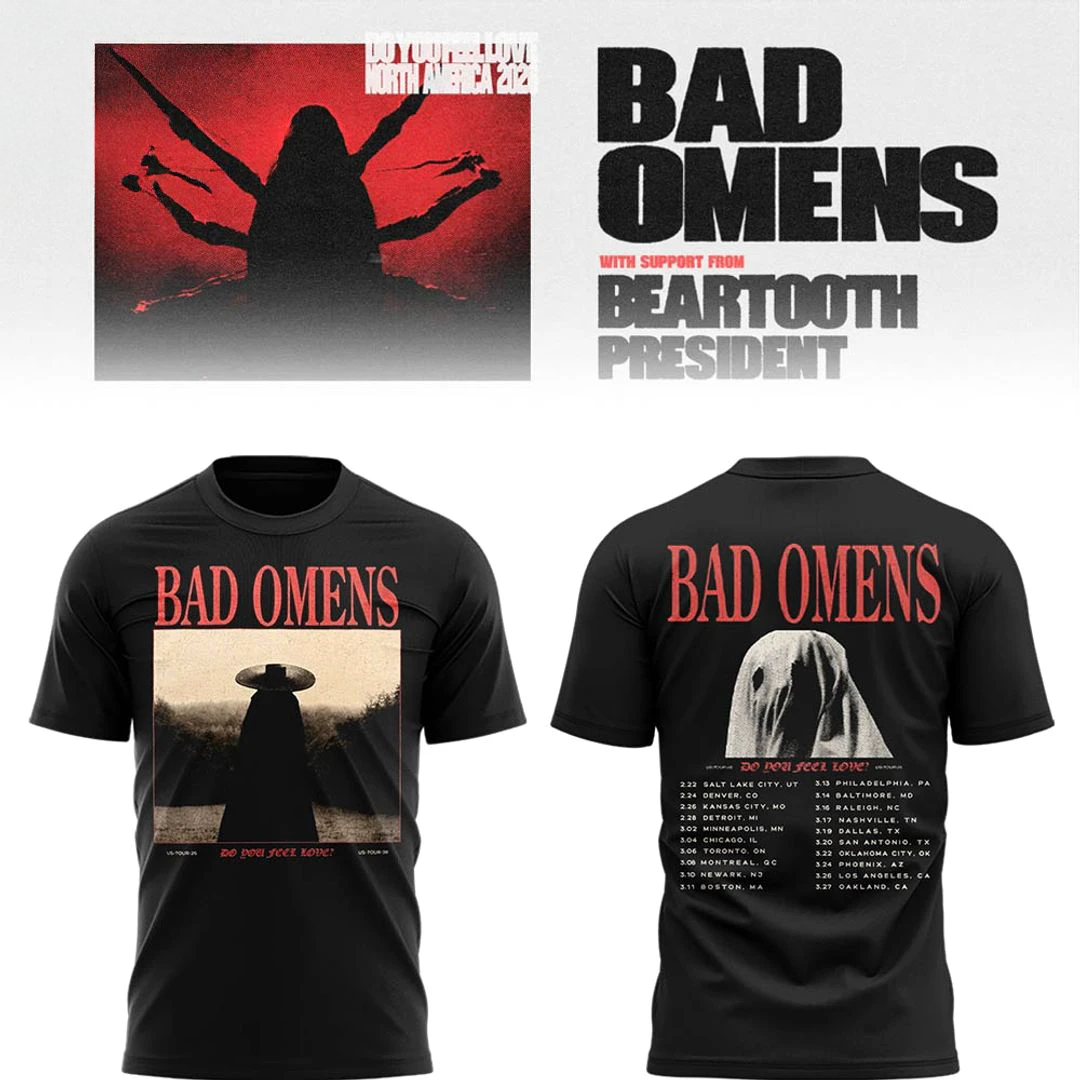 Bad Omens Do You Feel Love Tour 2026 Limited Edition TShirt