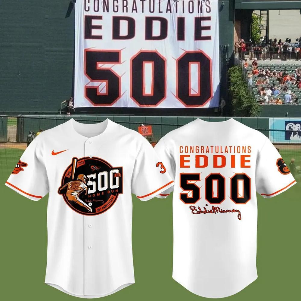 Baltimore Orioles Eddie Murray 500 Home Run Anniversary Baseball Jersey Collector Graphic 1 - Unicasport Baltimore Orioles Eddie Murray 500 Home Run Anniversary Baseball Jersey Collector Graphic