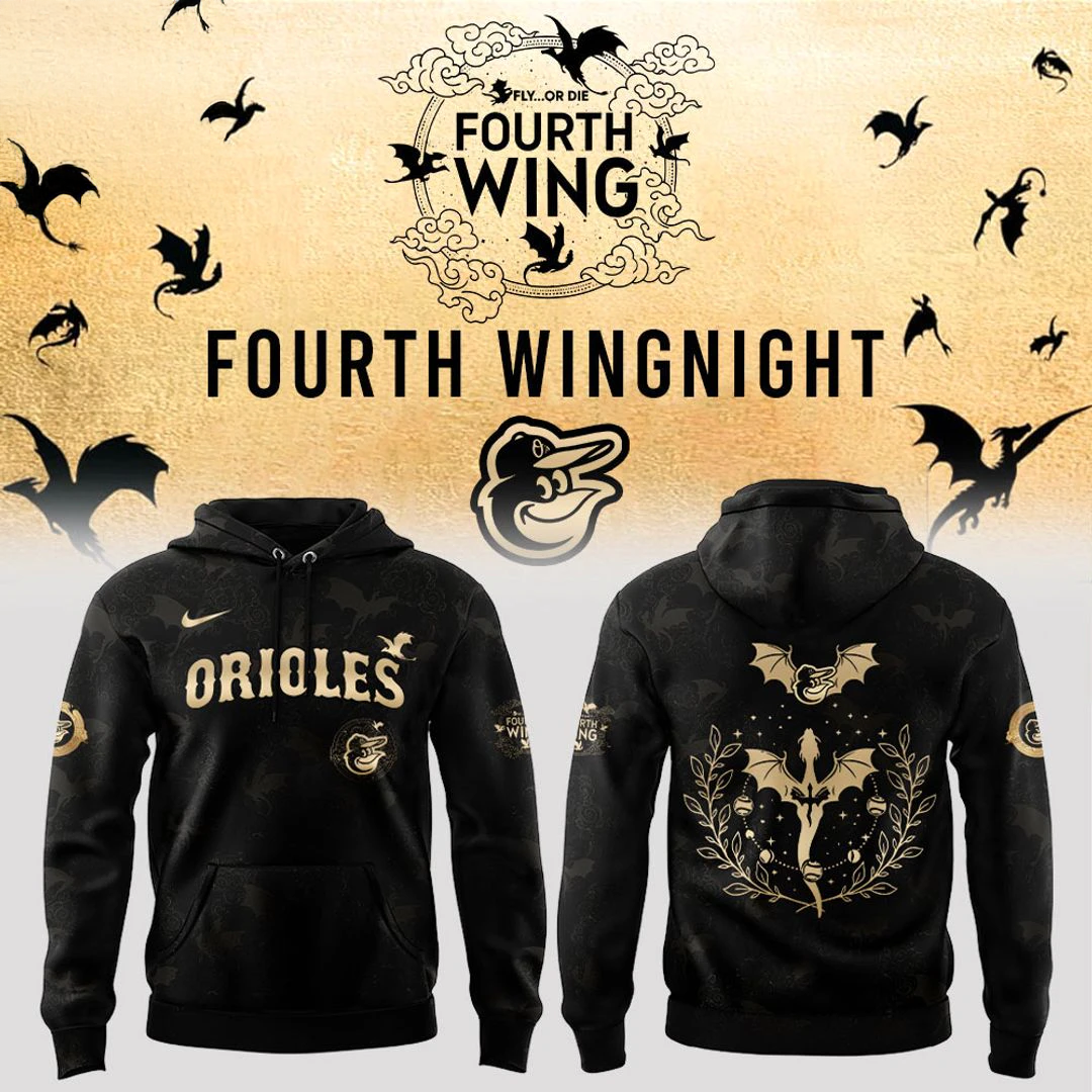 Baltimore Orioles Fourth Wings Night New 2026 Edition Black Hoodie