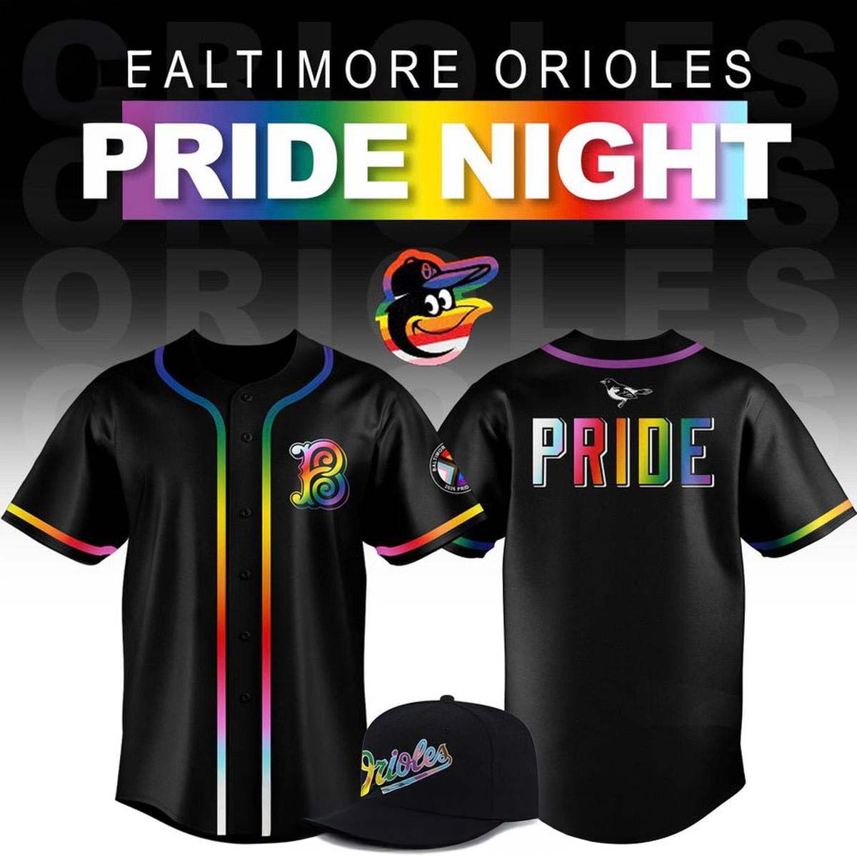 Baltimore Orioles Pride Night 2026 All Love Personalized Baseball Jersey Black Ballpark Collection 2 - Unicasport Baltimore Orioles Pride Night 2026 All Love Personalized Baseball Jersey Black Ballpark Collection