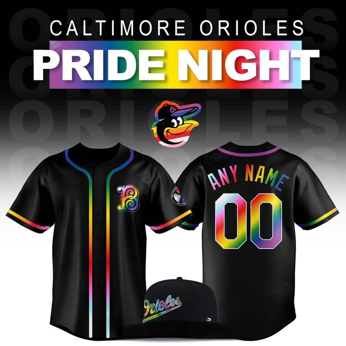 Baltimore Orioles Pride Night 2026 All Love Personalized Baseball Jersey Black Game Day 1 - Unicasport Baltimore Orioles Pride Night 2026 All Love Personalized Baseball Jersey Black Game Day