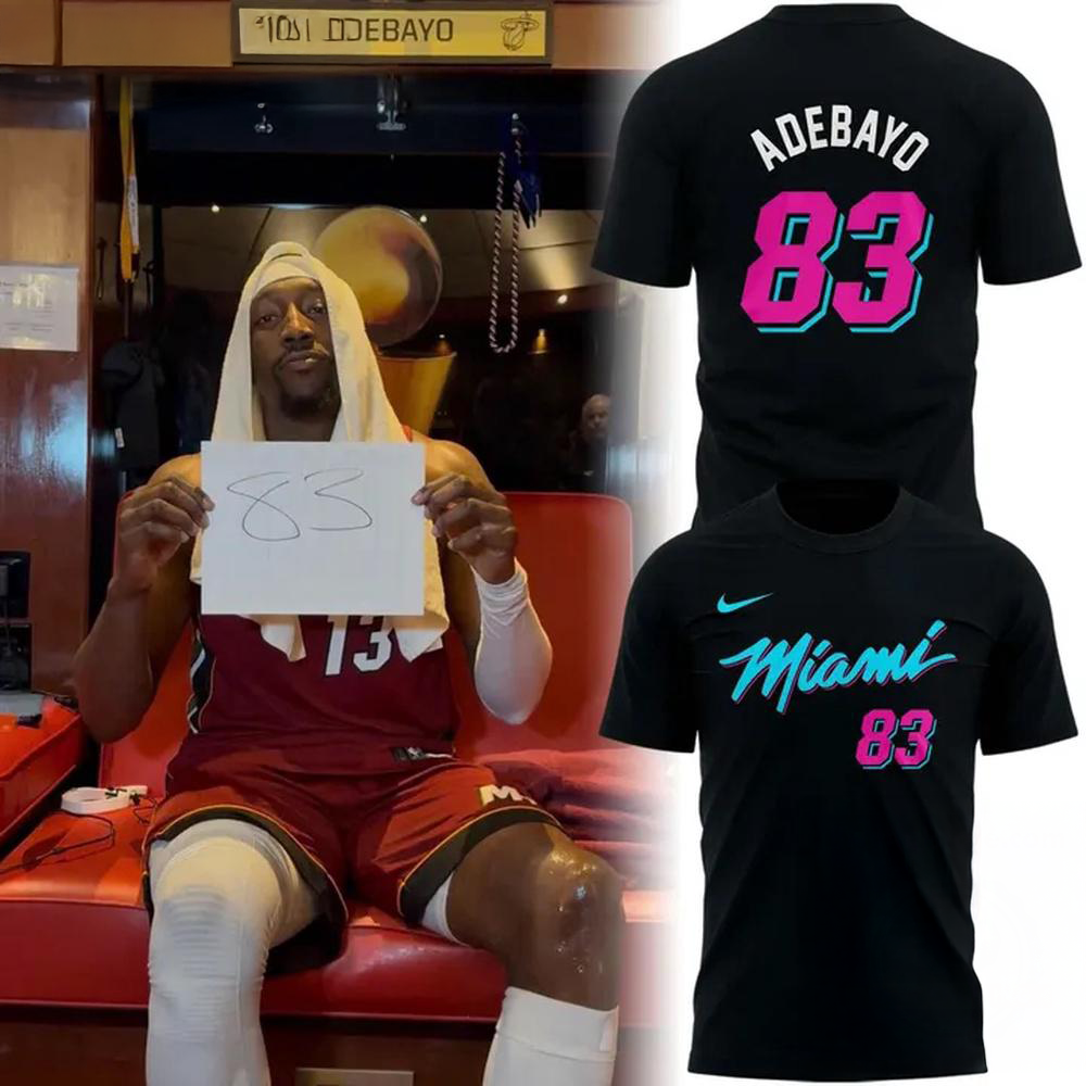 Bam Adebayo 83 Point Game Miami Heat Limited Edition Black 3D Shirt
