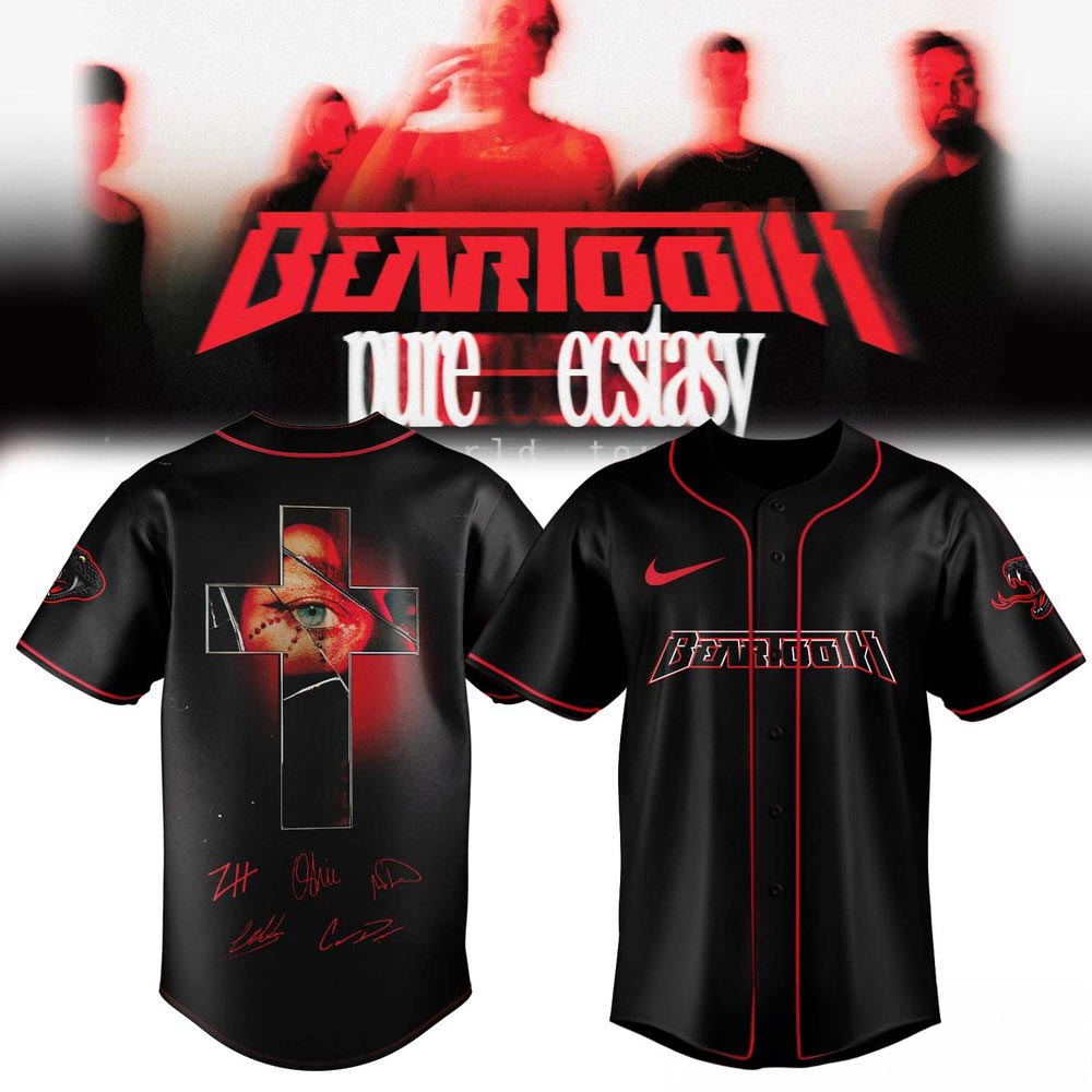 Beartooth Pure Ecstasy 2026 World Tour Baseball Jersey Live Music Tour Fan Gift