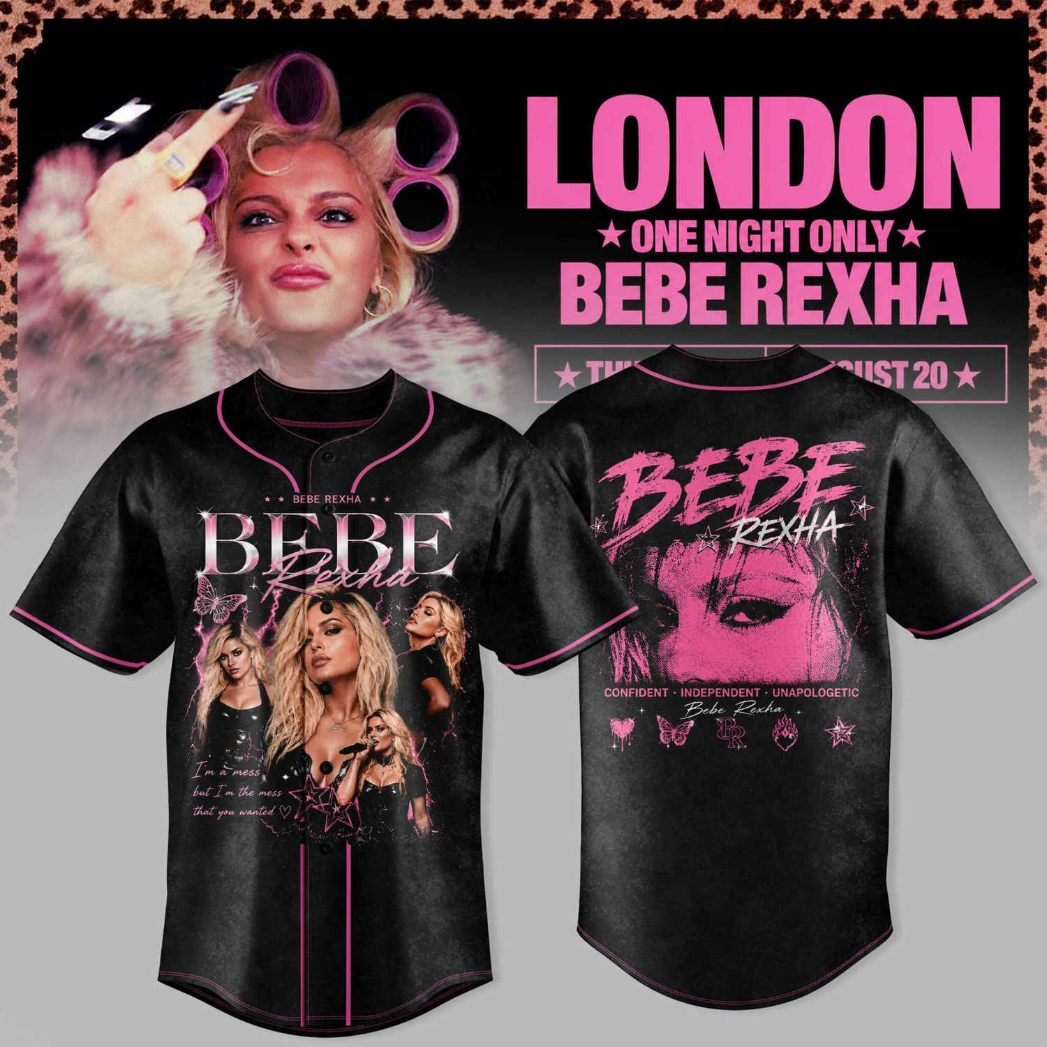 Bebe Rexha Limited London 2026 Collector Baseball Jersey