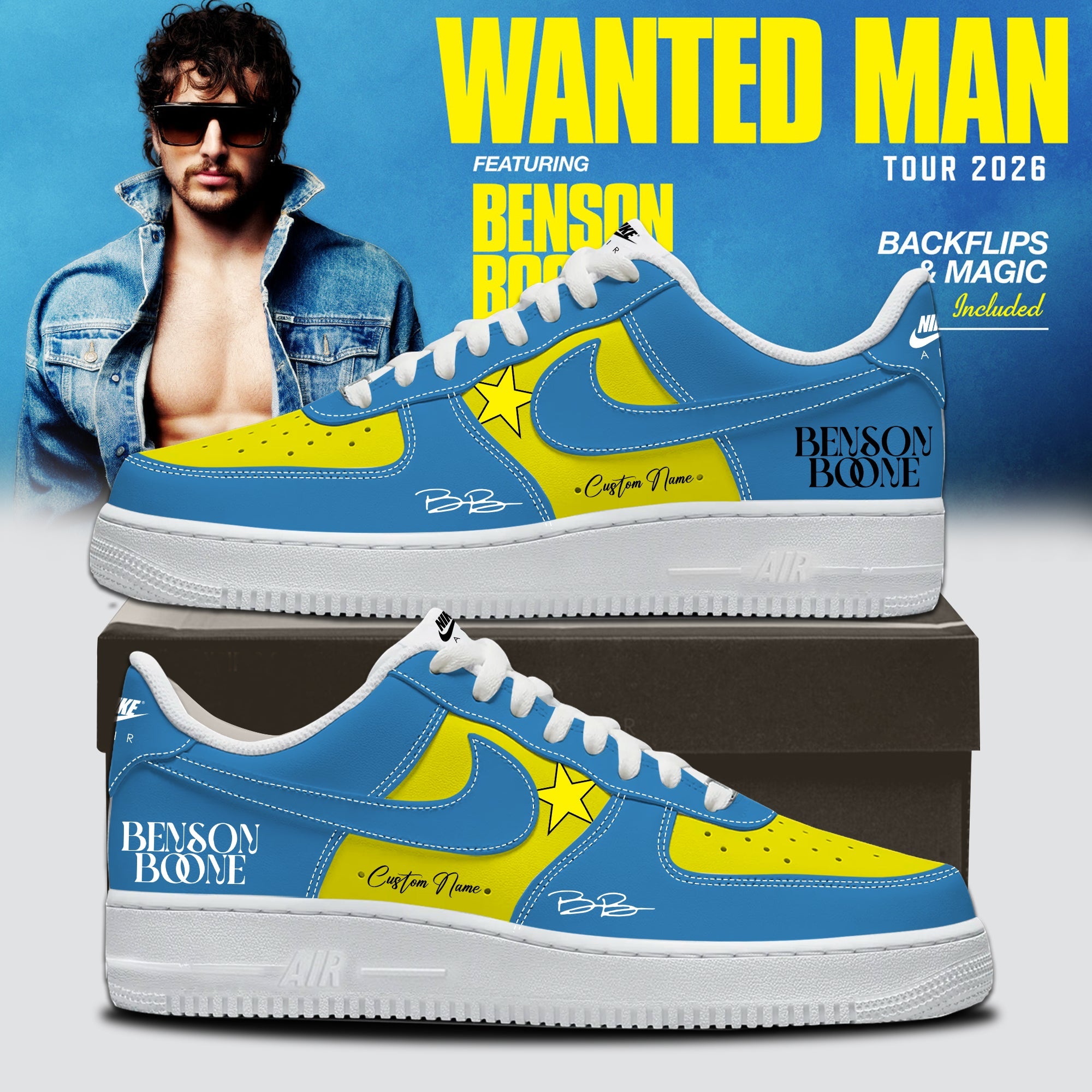 Benson Boone Wanted Man Signed Limited Edition Sneakers