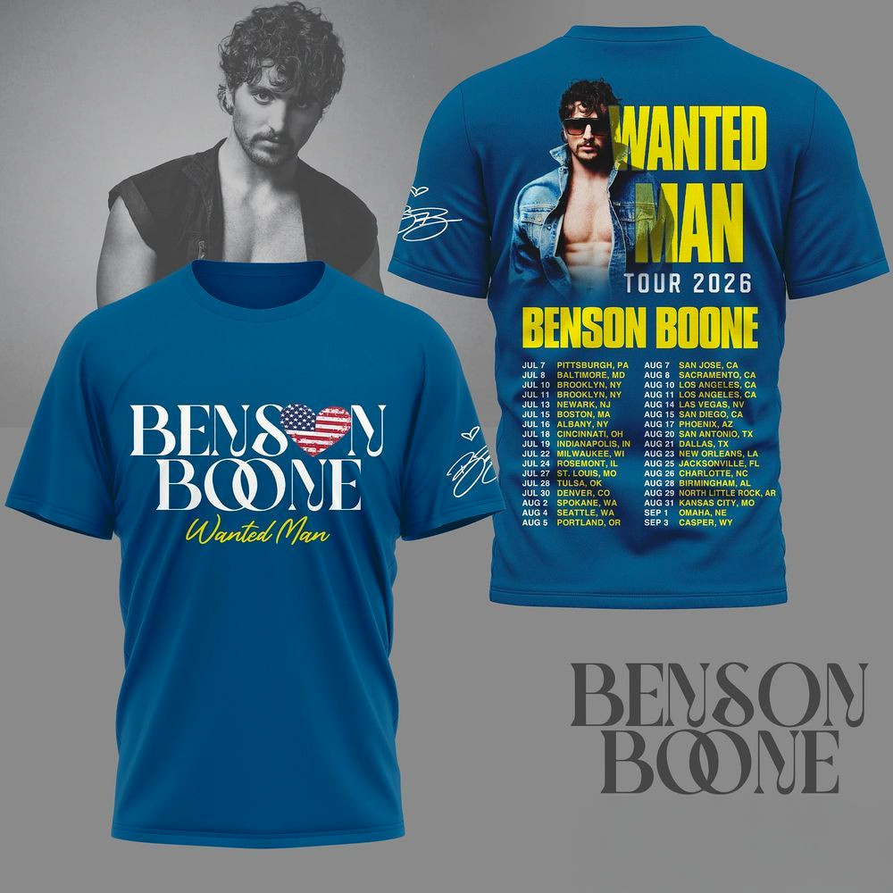 Benson Boone Wanted Man Tour 2026 Shirt