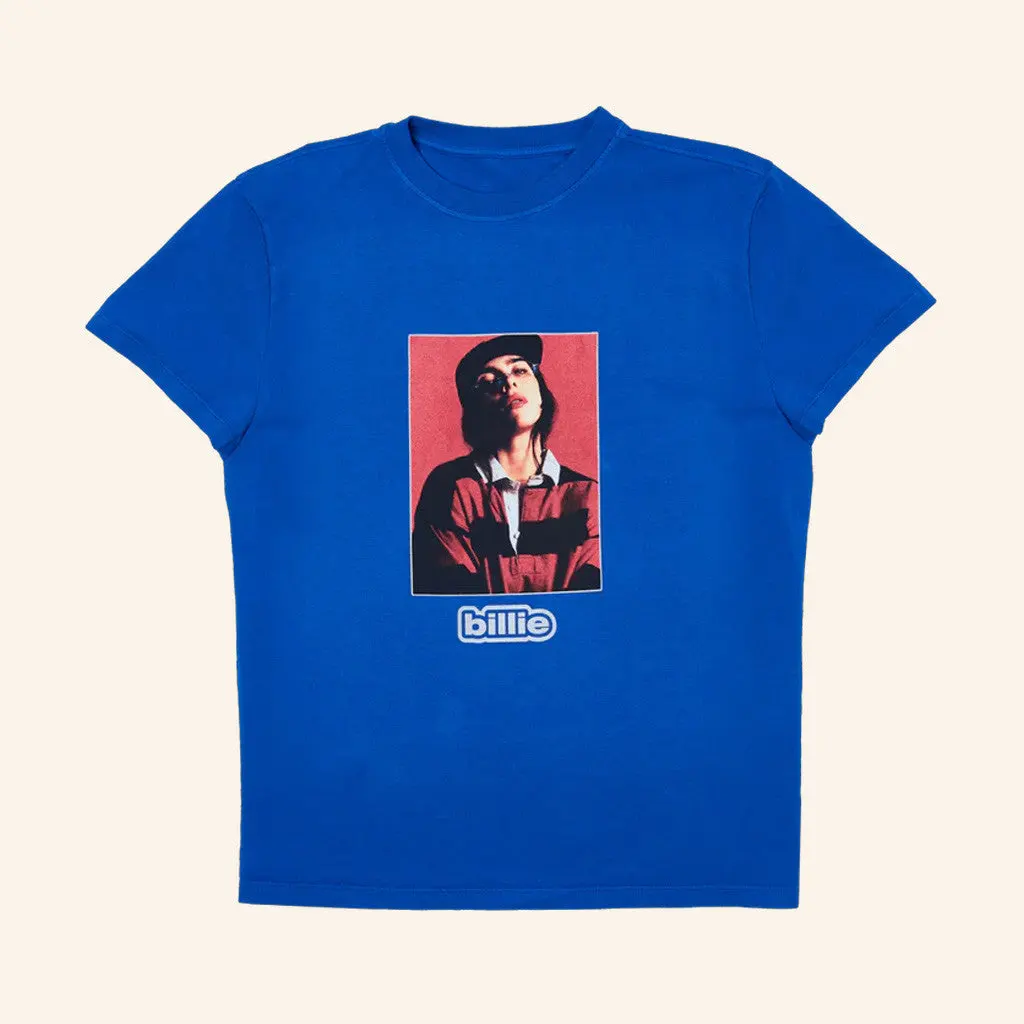 Billie Eilish Merch Blue Billie Photo Baby Tee Gifts For Wife