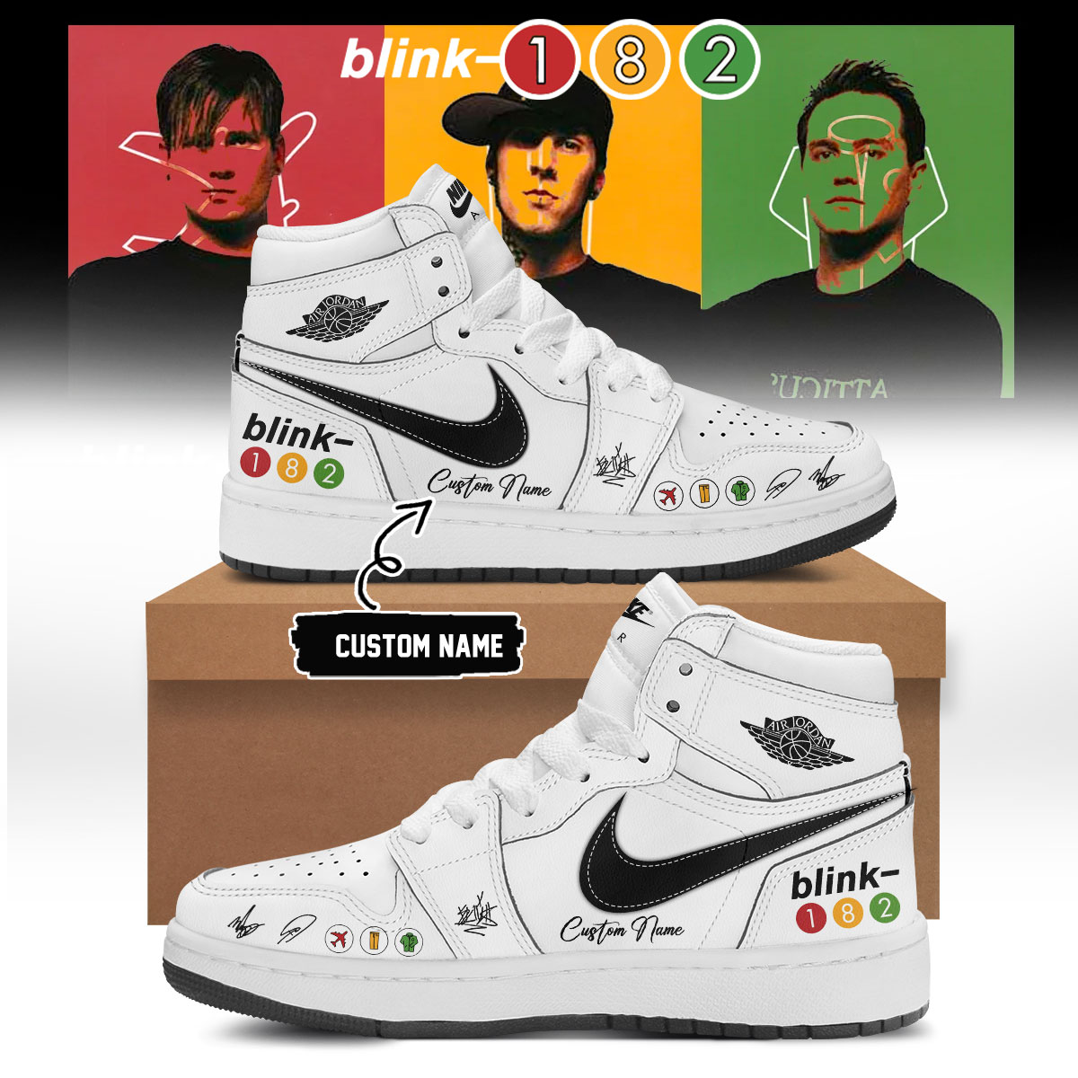 Blink 182 Take Off Your Pants And Jacket Official Fan Sneakers Collection
