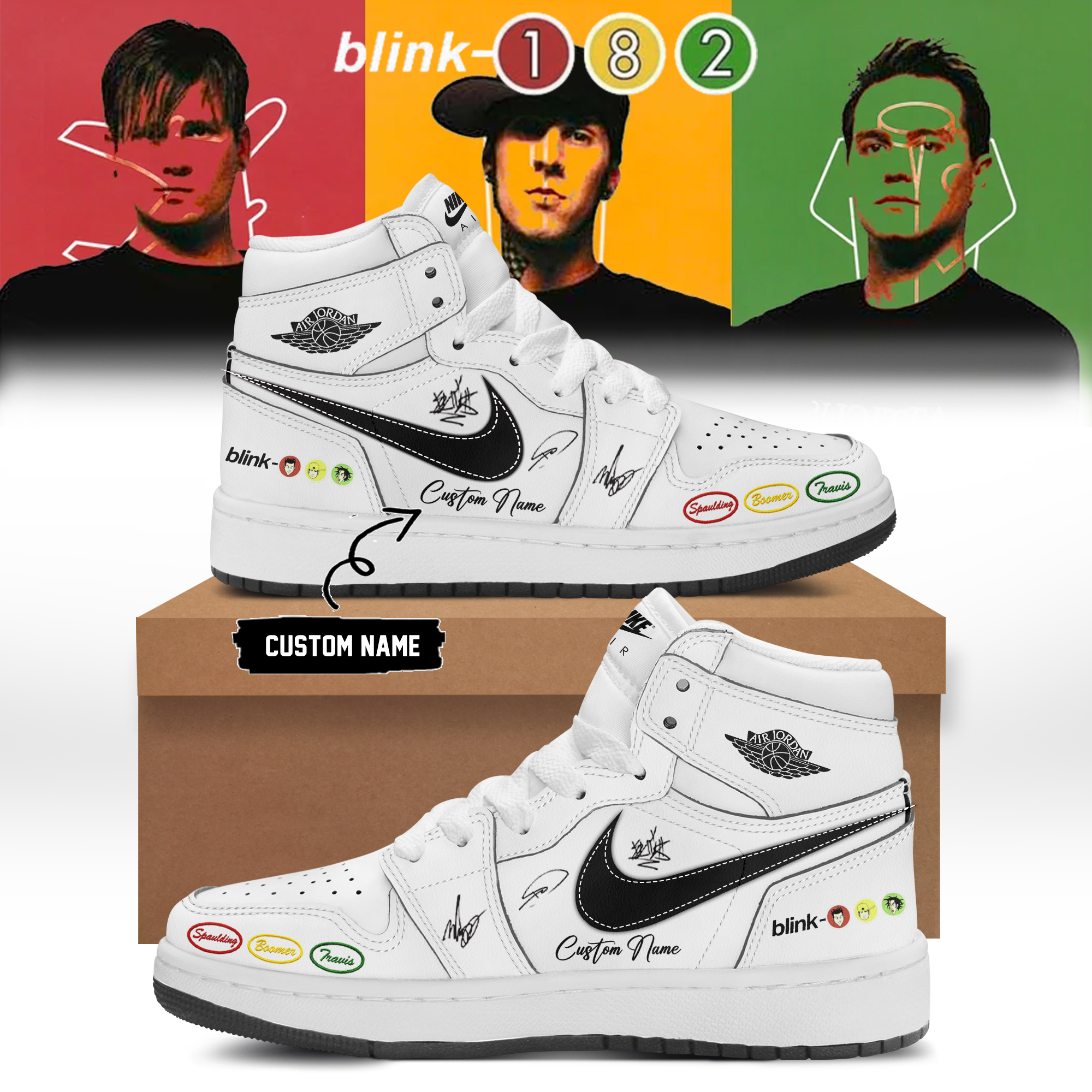 Blink 182 Take Off Your Pants And Jacket Premium Concert Sneakers