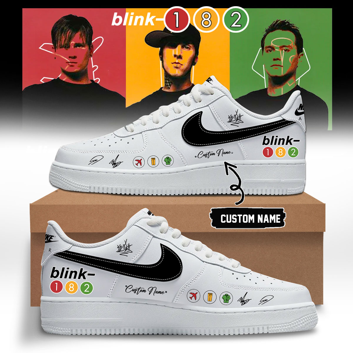 Blink 182 Take Off Your Pants And Jacket Premium Signature Sneakers