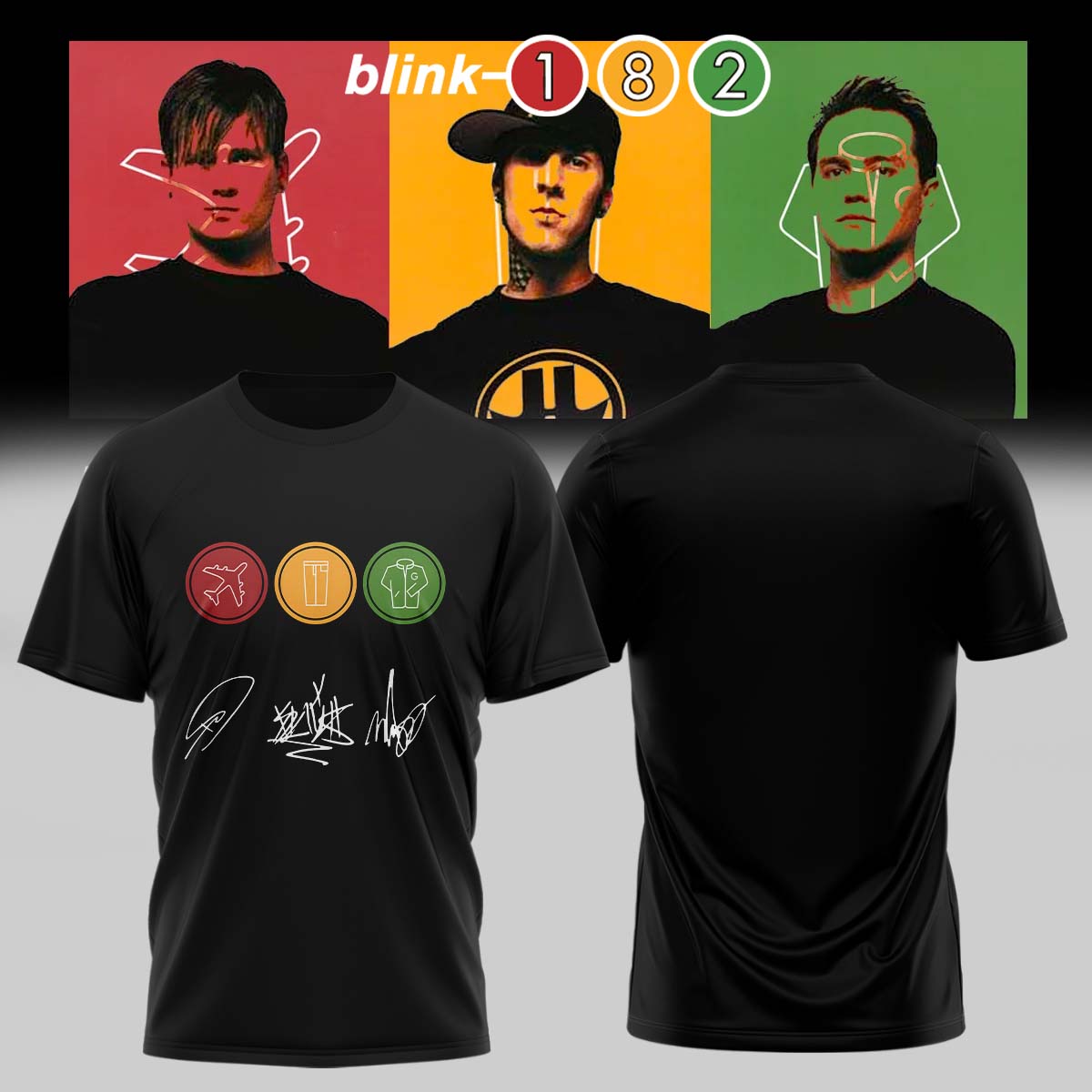 Blink 182 Take Off Your Pants And Jacket Signature Fan Graphic T Shirt