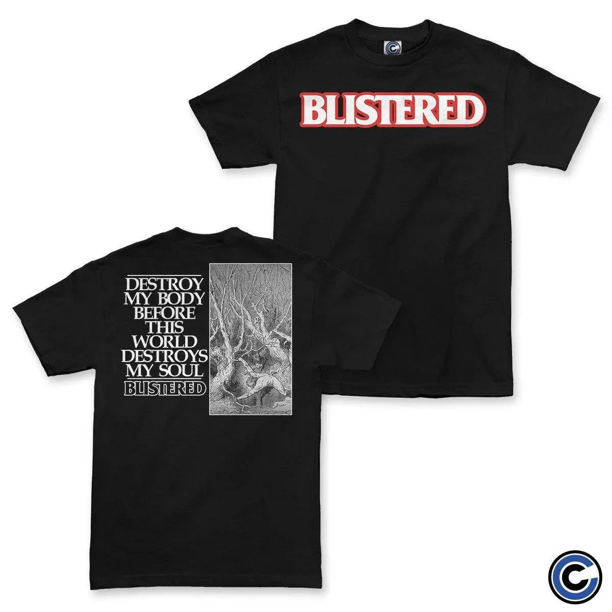 Blistered Merch Suicide Shirt Blistered Shirt