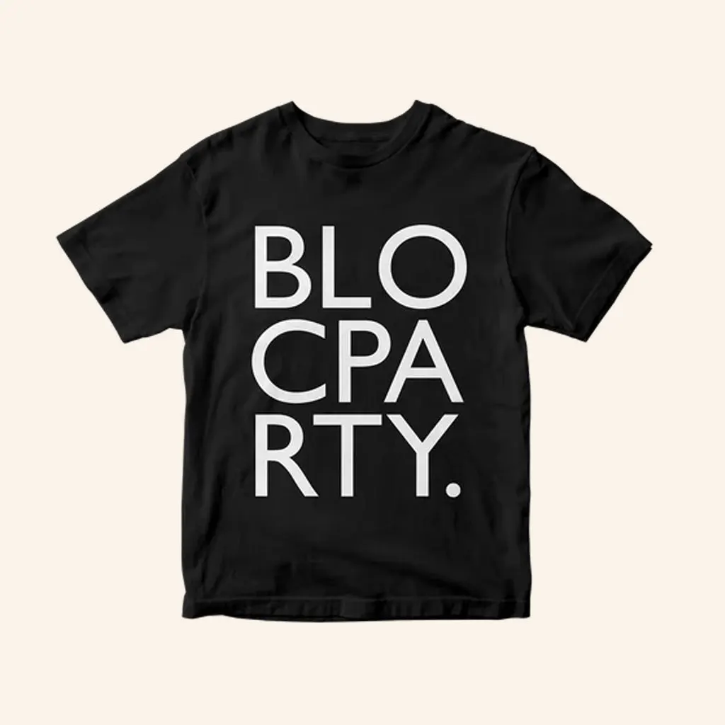 Bloc Party Merch Logo Infill TShirt Black Best Gifts For Him