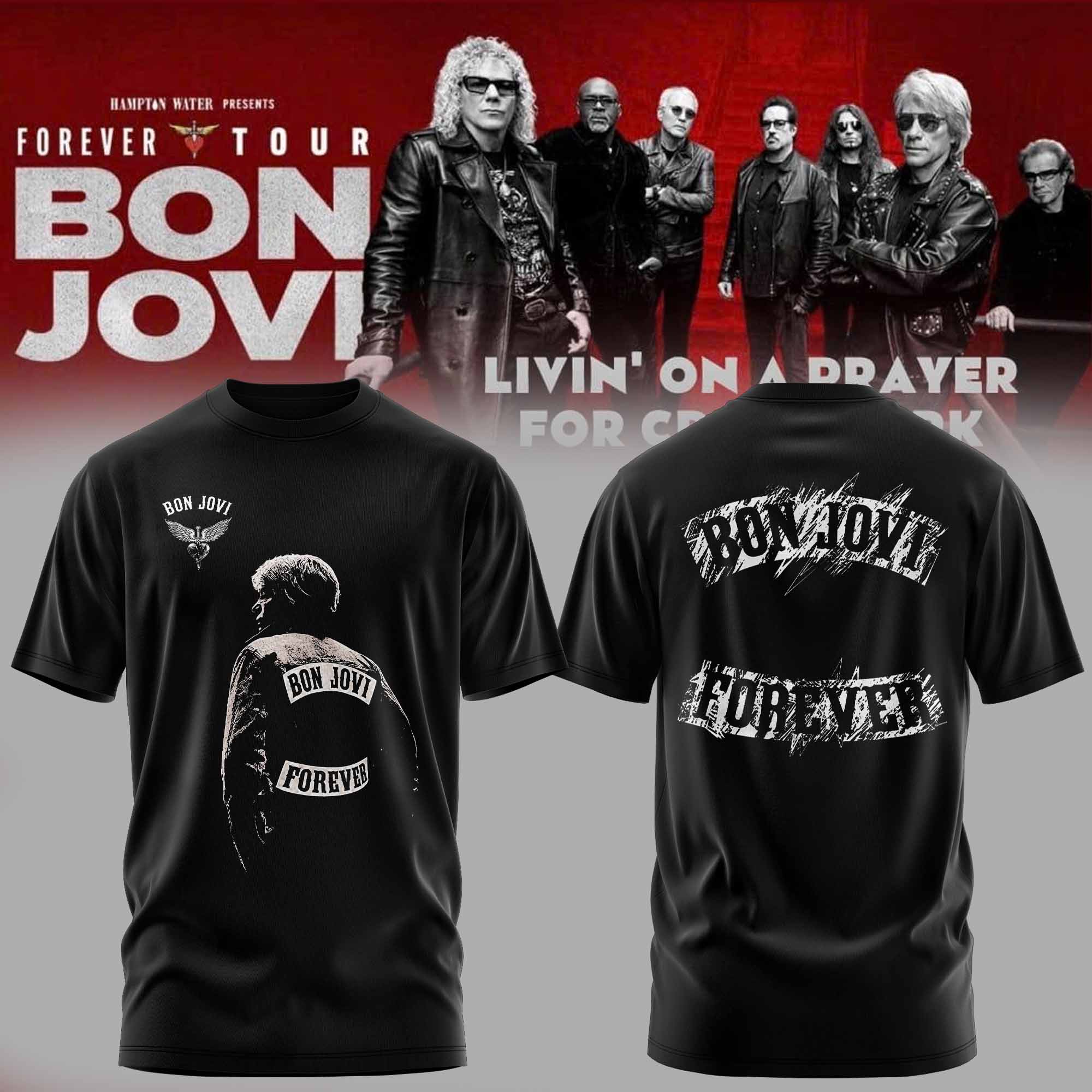 Bon Jovi Forever Tour 2026 Collector Fan Graphic T Shirt