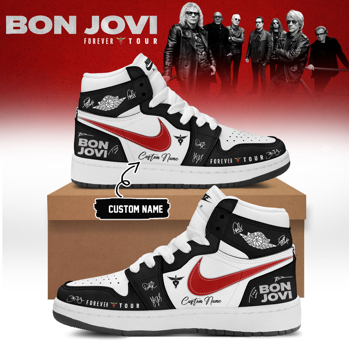 Bon Jovi Forever Tour 2026 Collector Signature Sneakers Edition