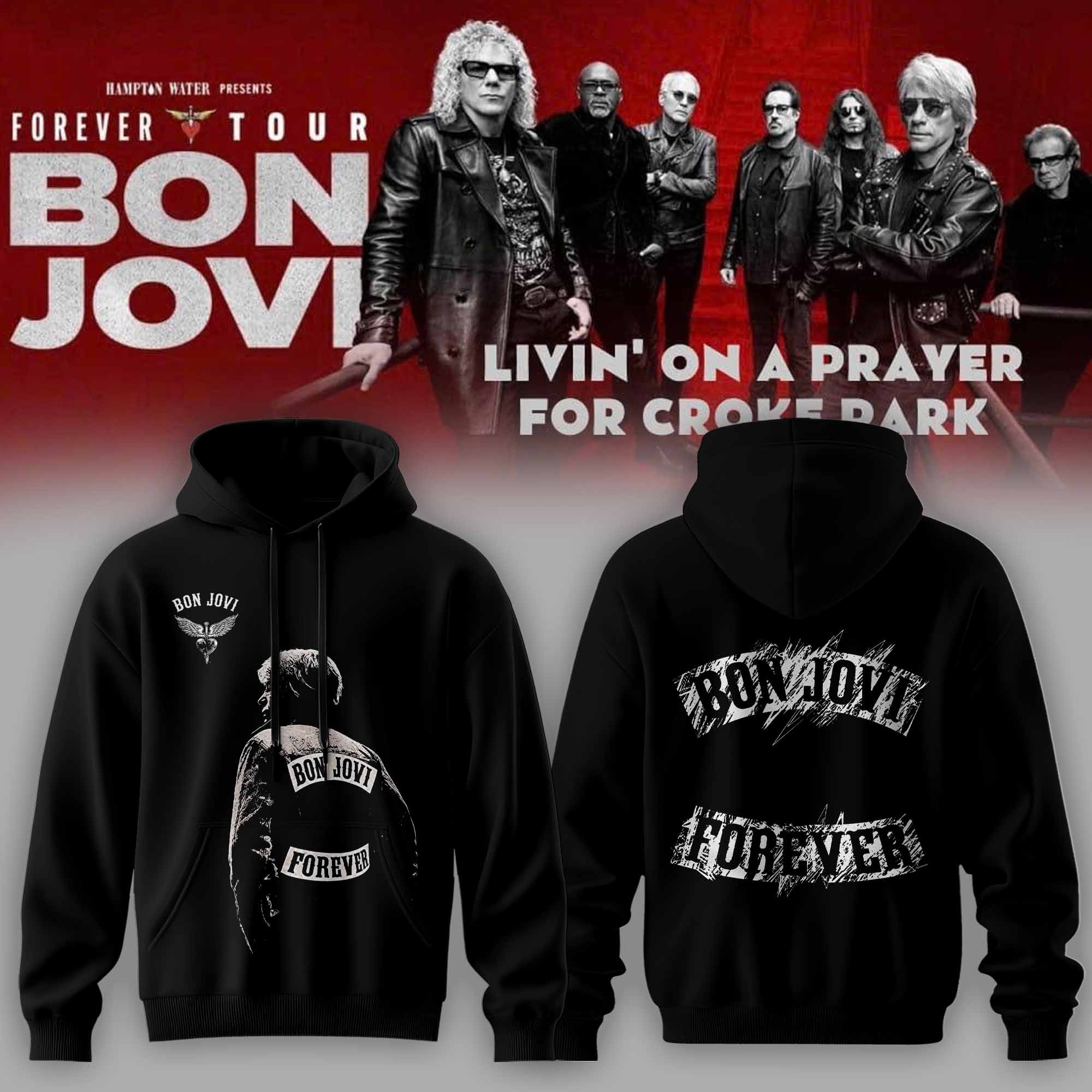 Bon Jovi Forever Tour 2026 Exclusive Concert Hoodie