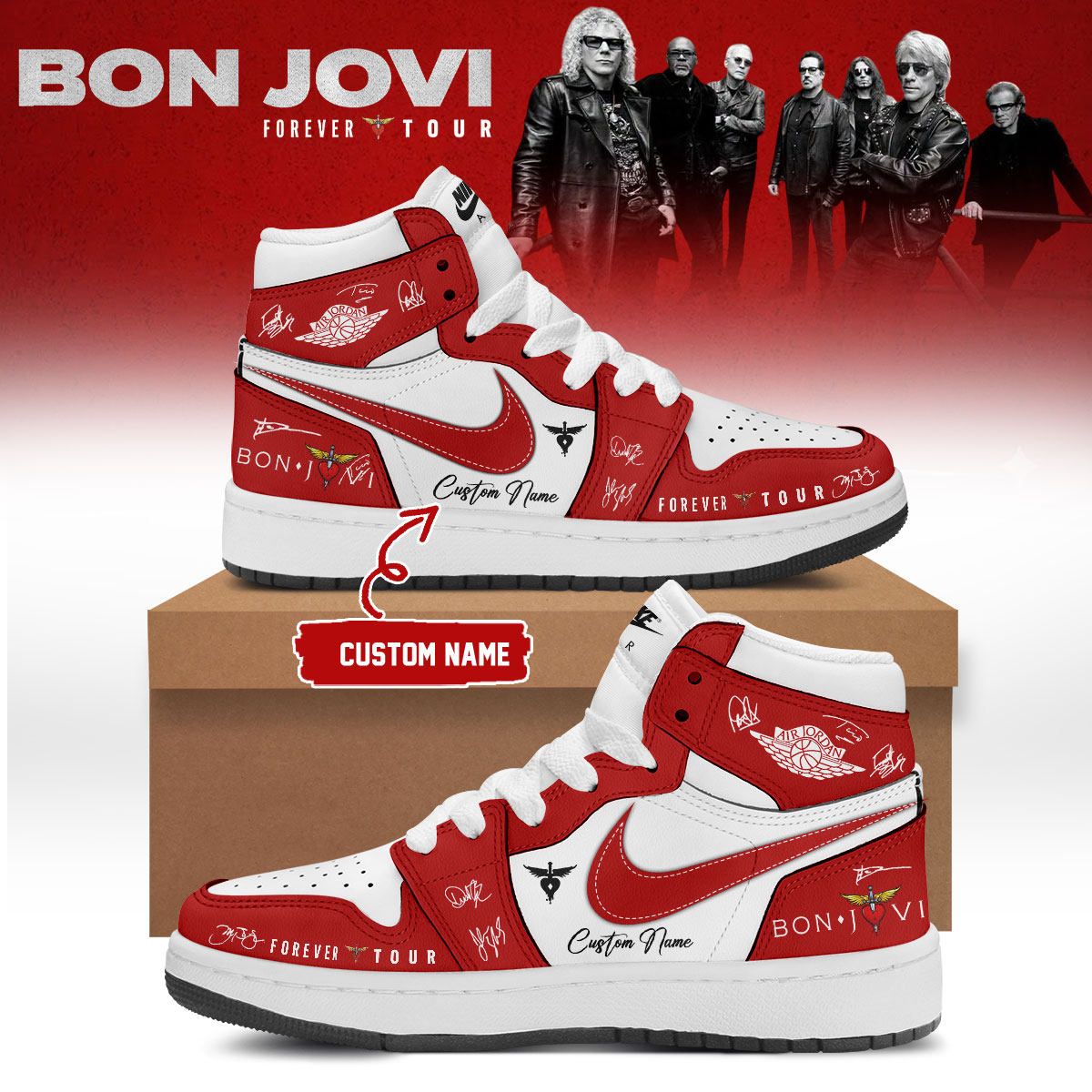 Bon Jovi Forever Tour 2026 Exclusive Signature Tour Sneakers