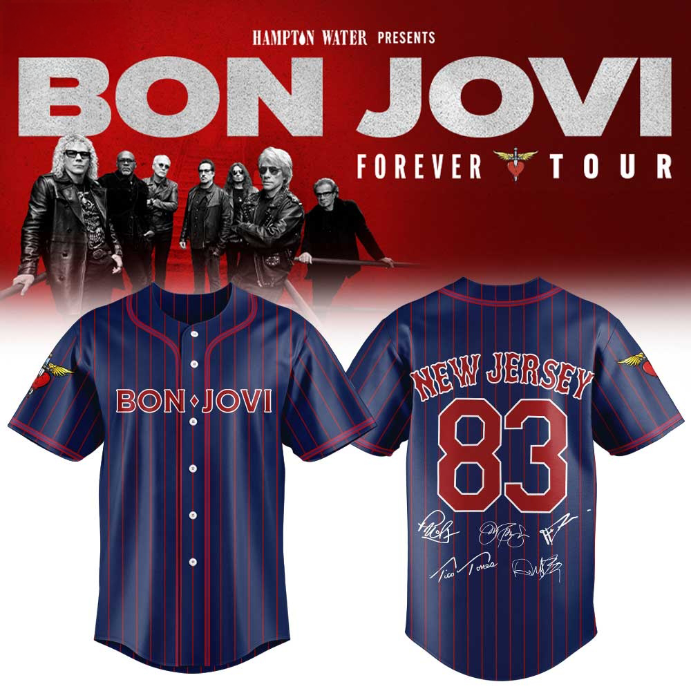 Bon Jovi Forever Tour 2026 Limited Baseball Jersey