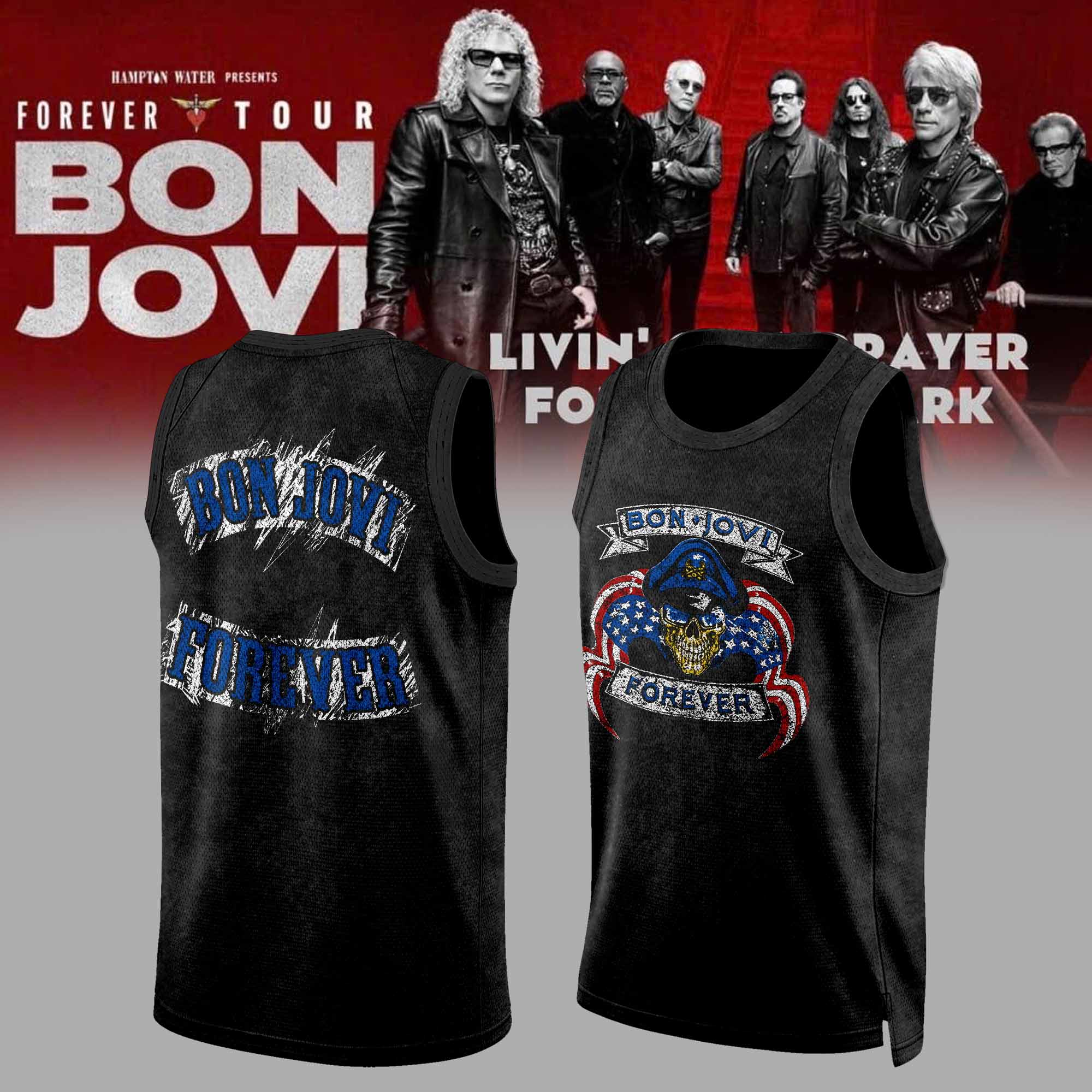Bon Jovi Forever Tour 2026 Limited Basketball Jersey Collection