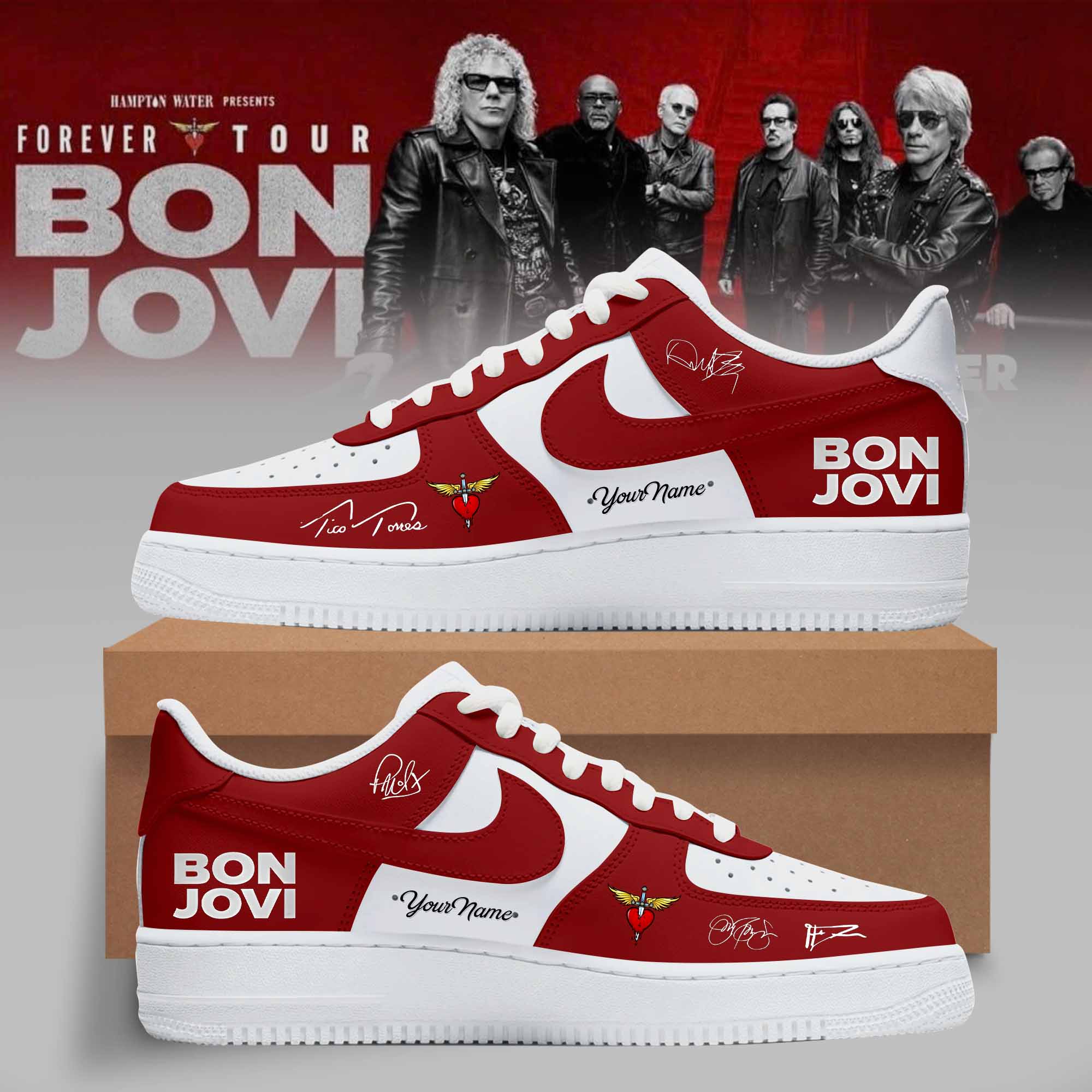 Bon Jovi Forever Tour 2026 Limited Edition Signature Sneakers Gifts For Fans2